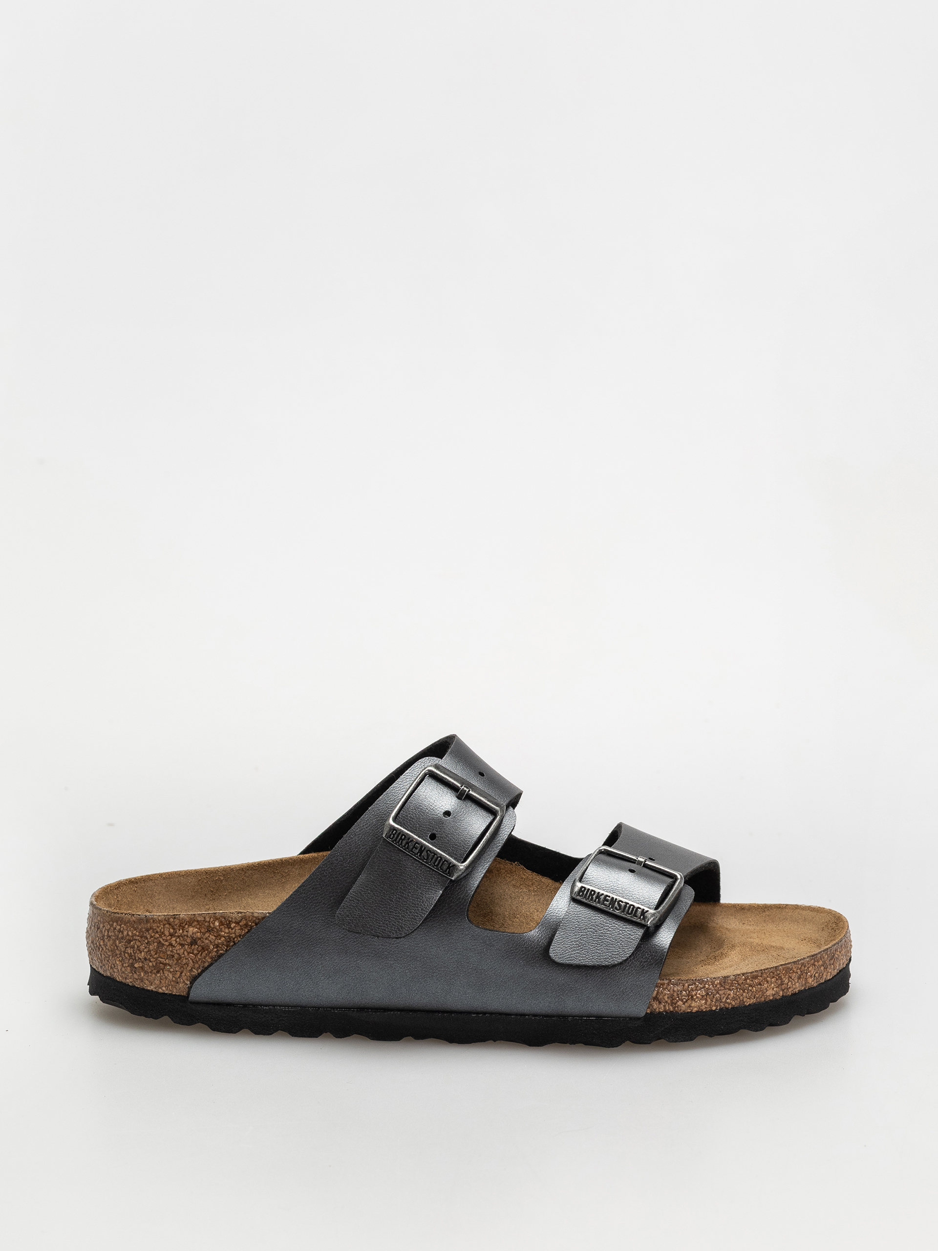 Klapki Birkenstock Arizona Birko Flor Metallic Narrow Wmn (metallic black)