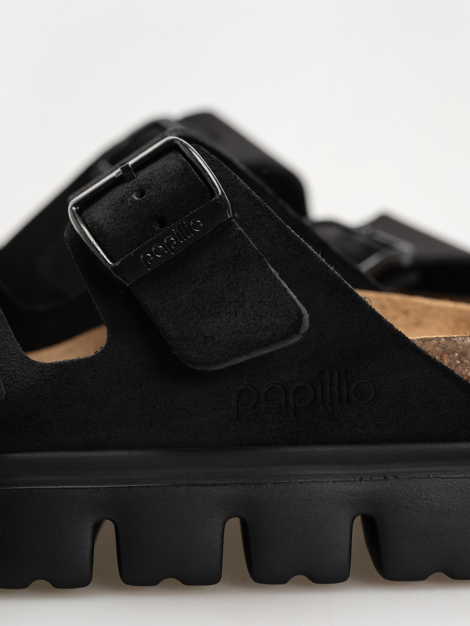 Klapki Birkenstock Arizona Chunky Suede Narrow Wmn (black/black)