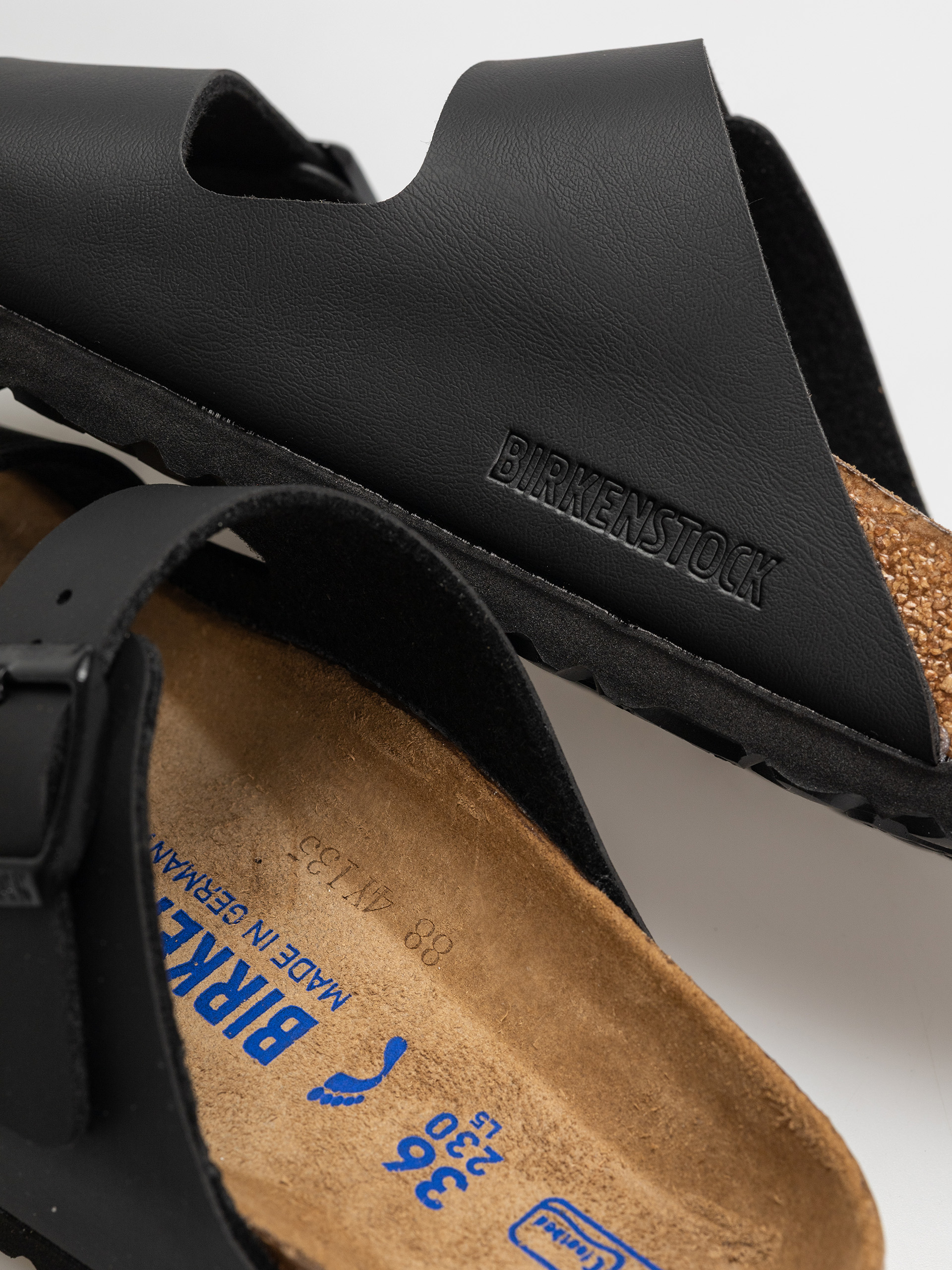 Klapki Birkenstock Arizona Sfb Briko Flor Narrow Wmn (black)