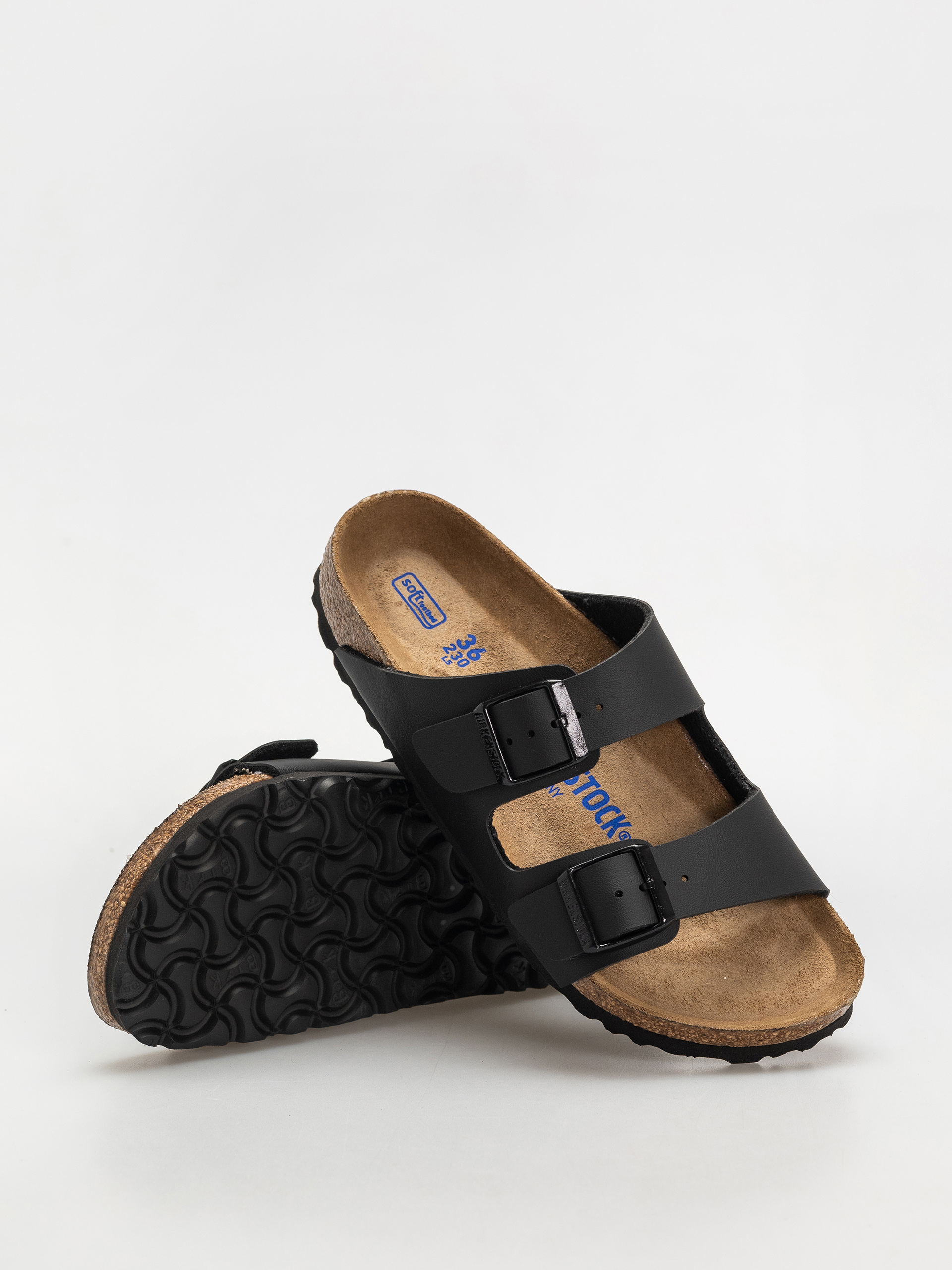 Klapki Birkenstock Arizona Sfb Briko Flor Narrow Wmn (black)