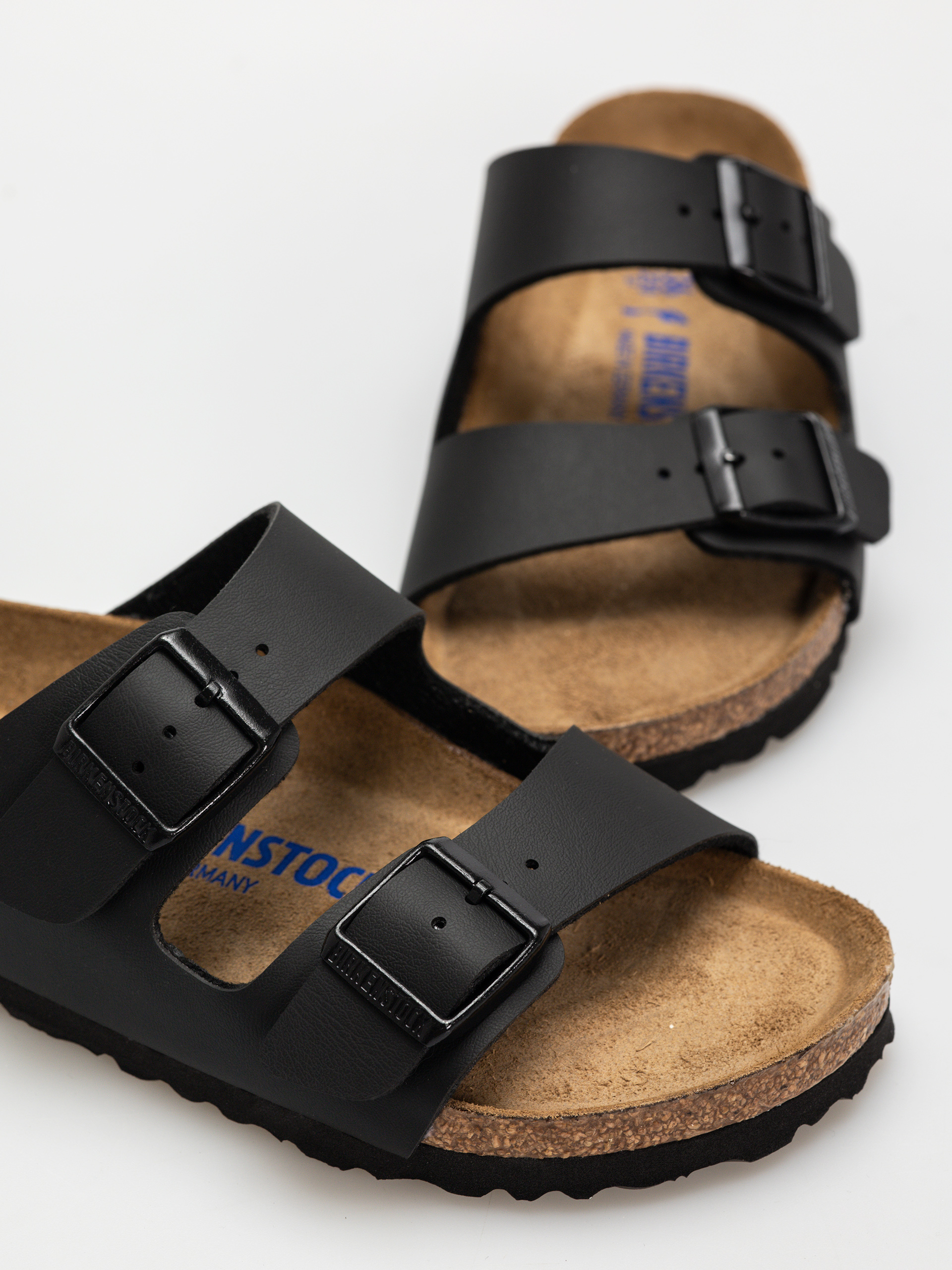 Klapki Birkenstock Arizona Sfb Briko Flor Narrow Wmn (black)