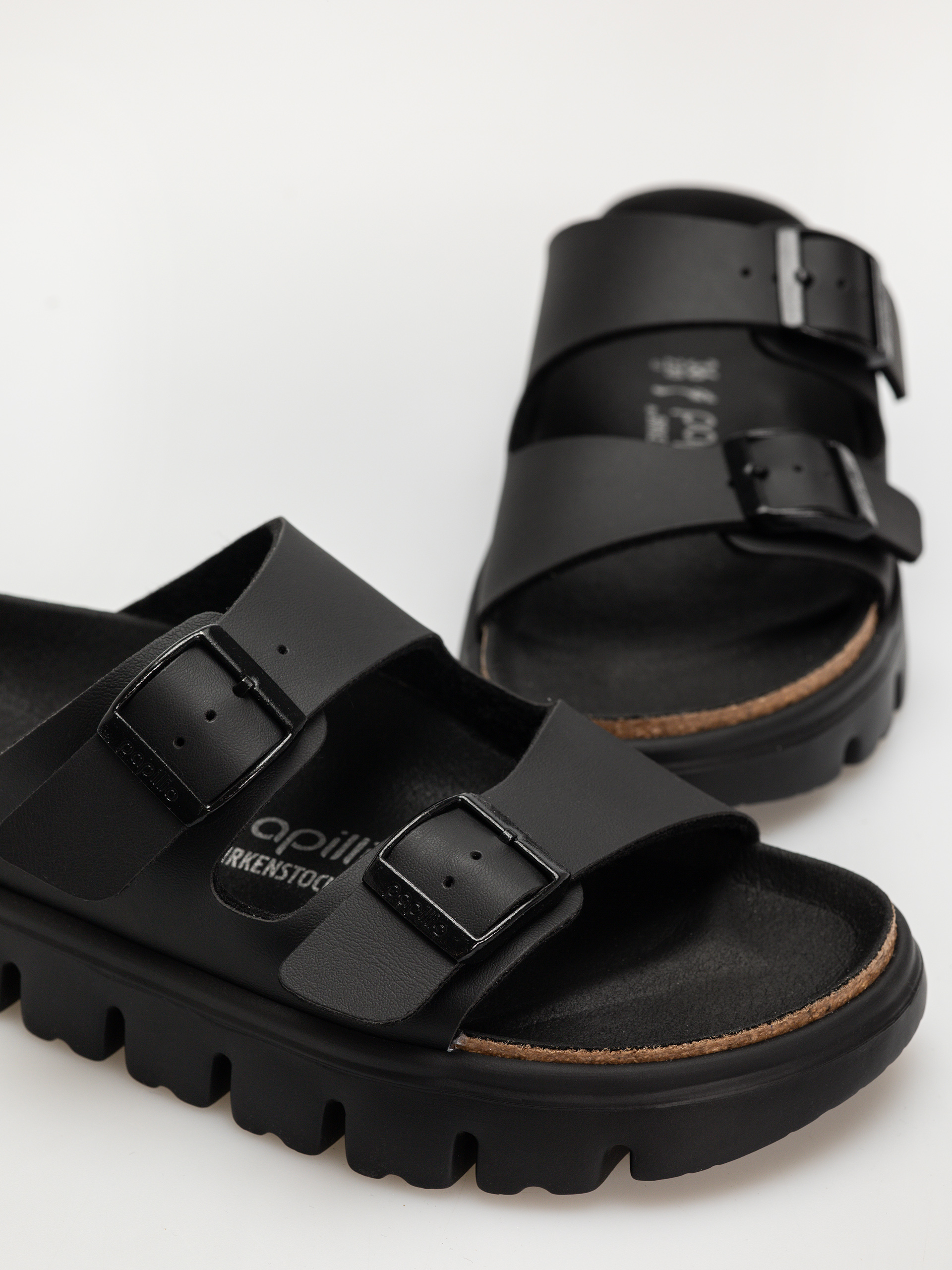 Klapki Birkenstock Arizona Chunky Briko Flor Narrow Wmn (black/black)