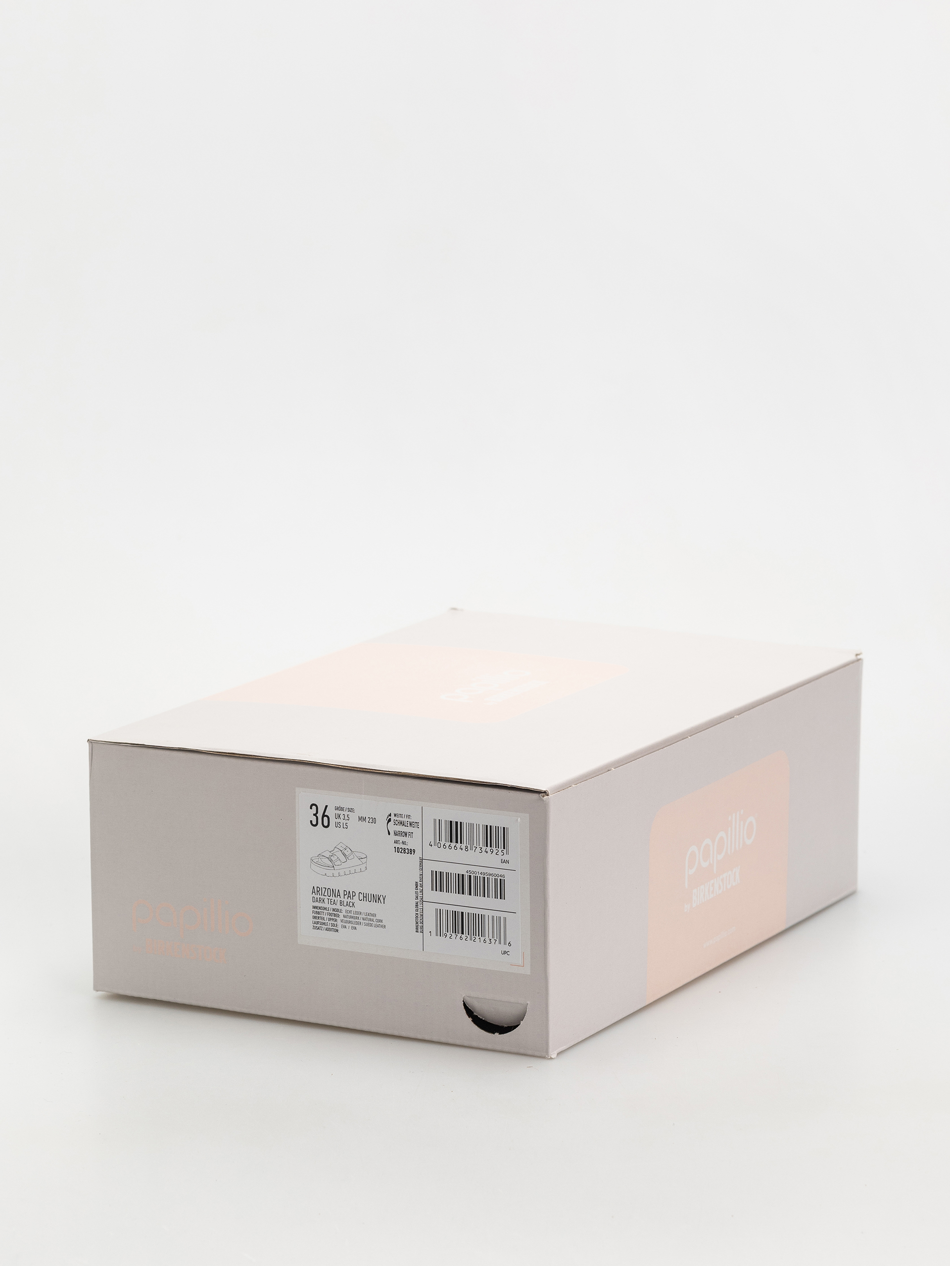 Klapki Birkenstock Arizona Chunky Suede Narrow Wmn (dark tea/black)