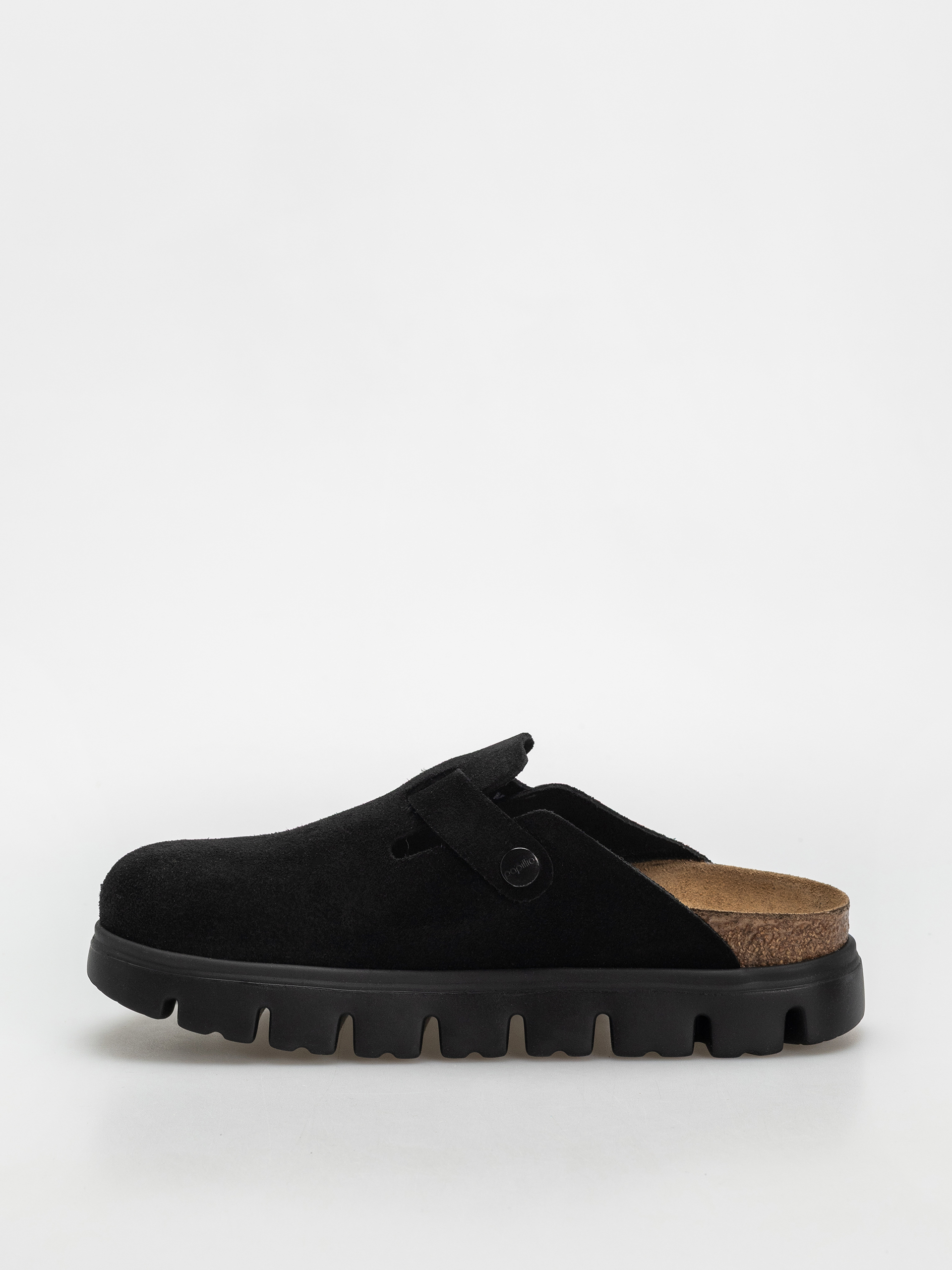 Klapki Birkenstock Boston Chunky Suede Narrow Wmn (black/black)