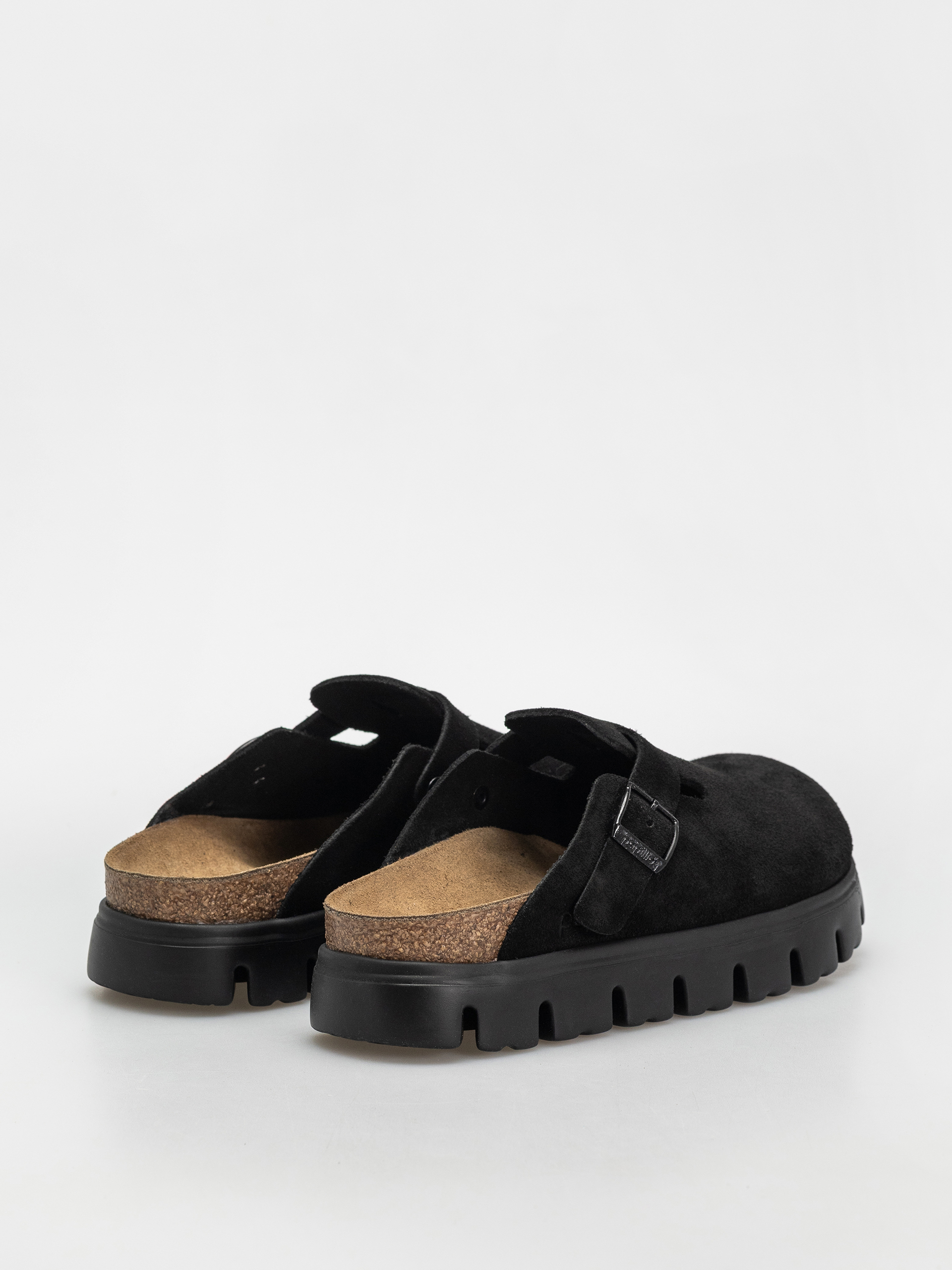 Klapki Birkenstock Boston Chunky Suede Narrow Wmn (black/black)