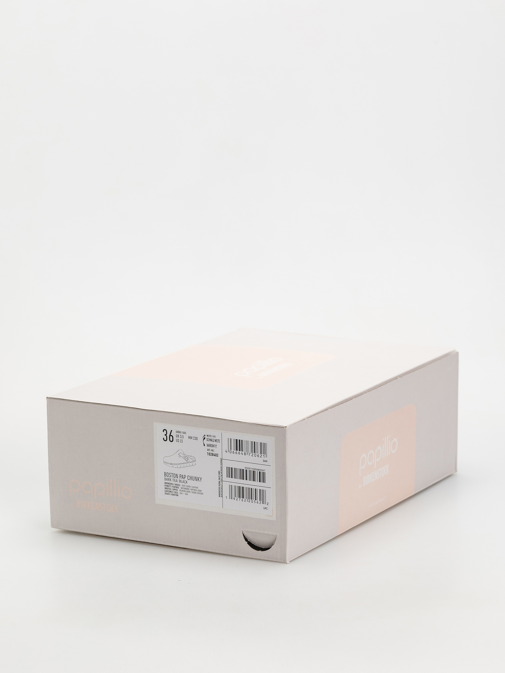 Klapki Birkenstock Boston Chunky Suede Narrow Wmn (dark tea/black)