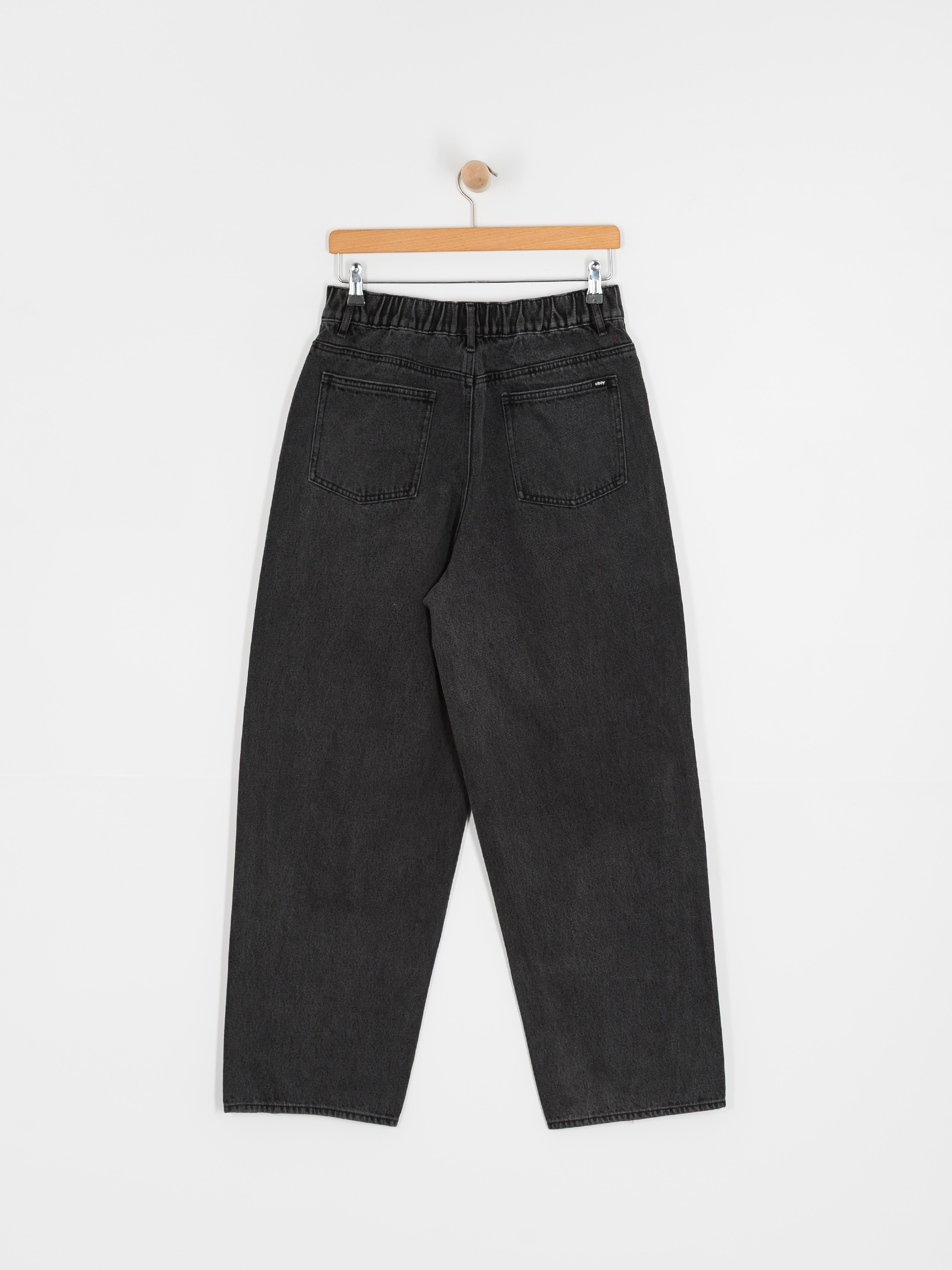 Spodnie OBEY Leah III Baggy Denim Wmn (black ash)