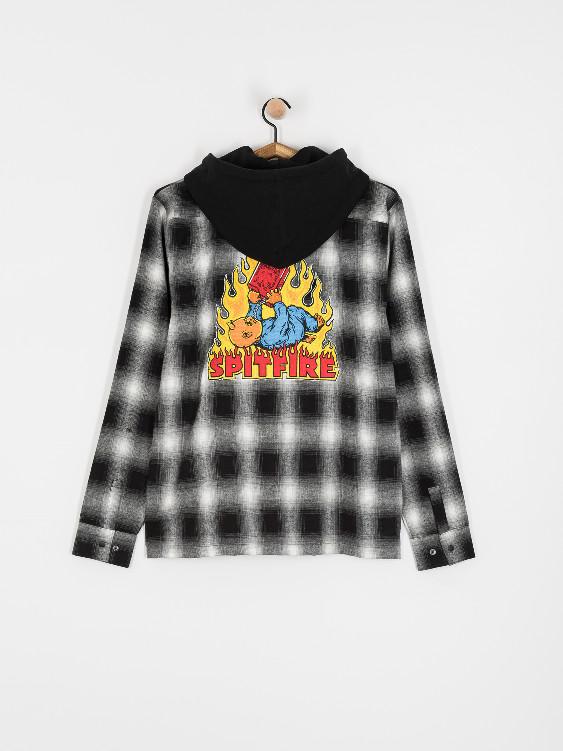 Koszula Spitfire Demonseed Hooded Flannel (black/white/multi color embroideries)