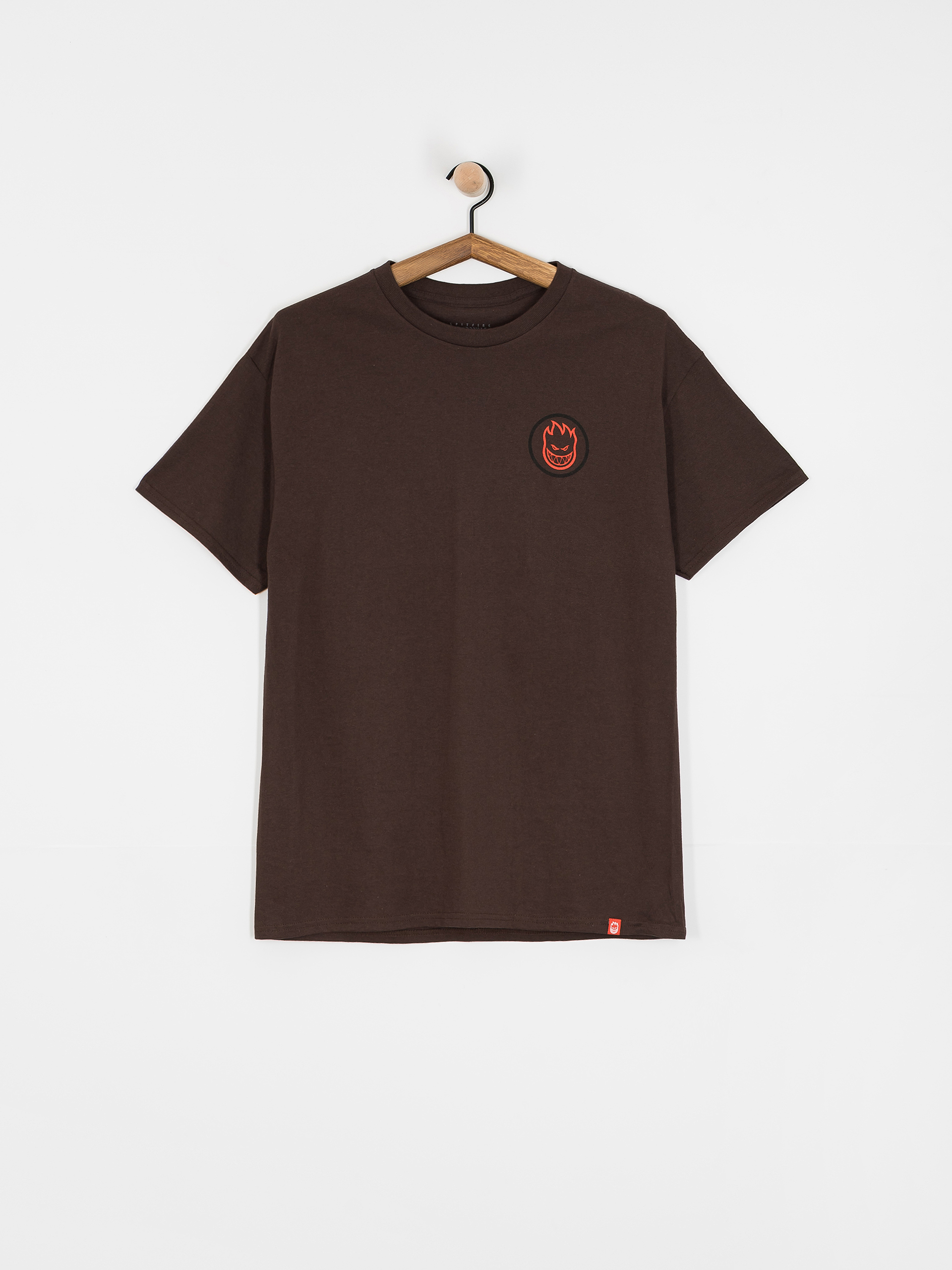 T-shirt Spitfire Classic Swirl Overlay (dark chocolate/red & black prints)