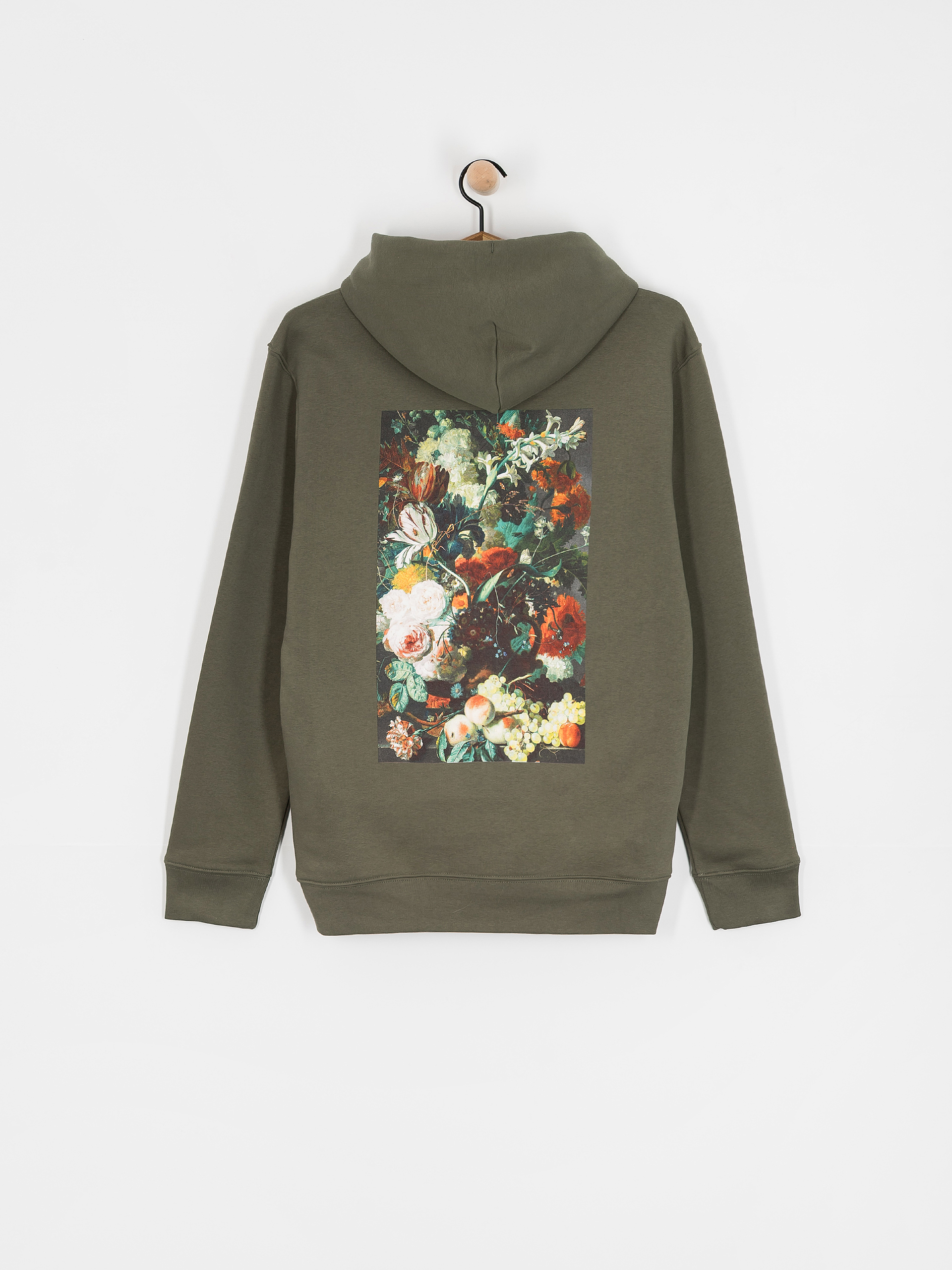 Bluza z kapturem Poetic Collective Flower HD (khaki)