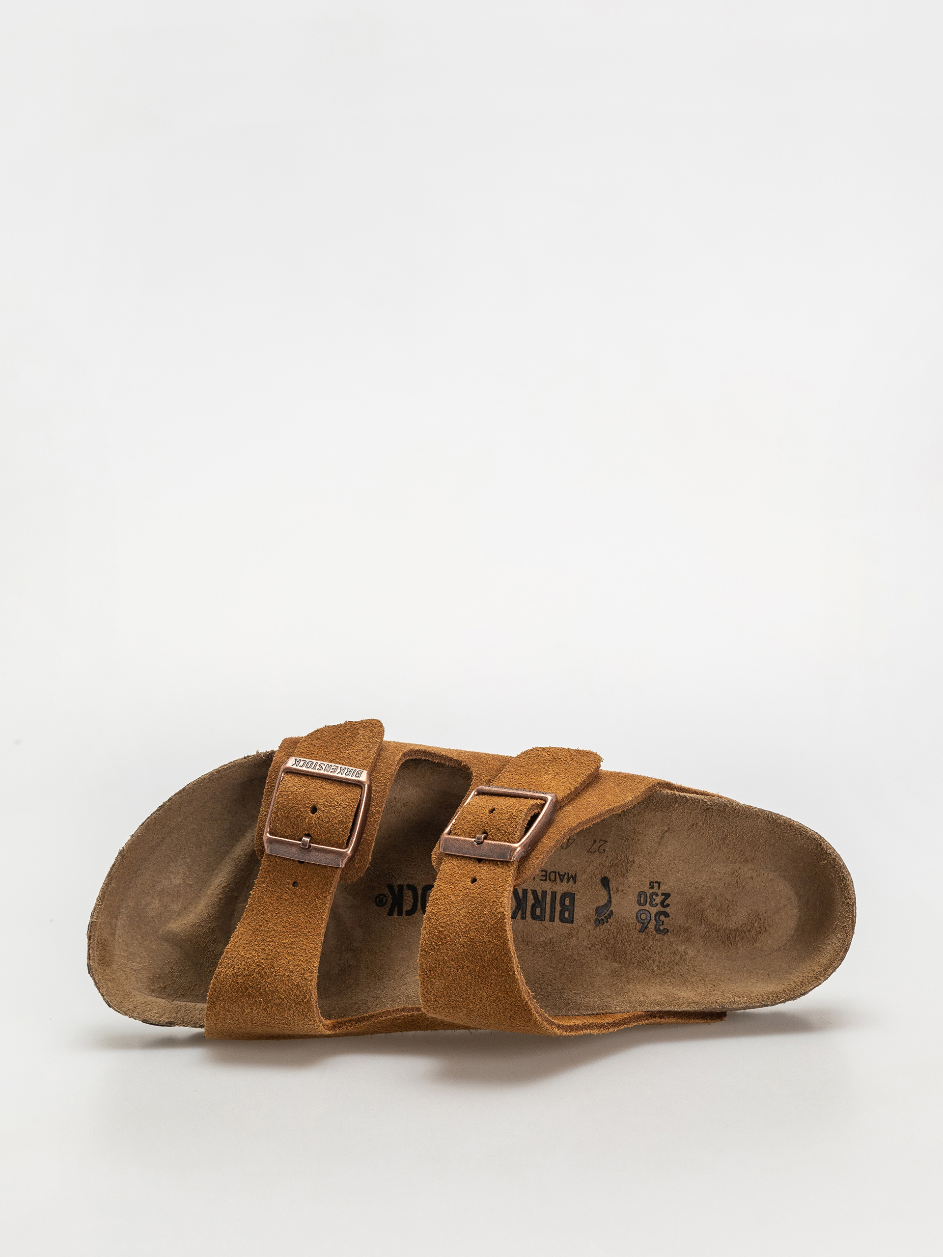 Klapki Birkenstock Arizona Suede Leather Narrow Wmn (mink)