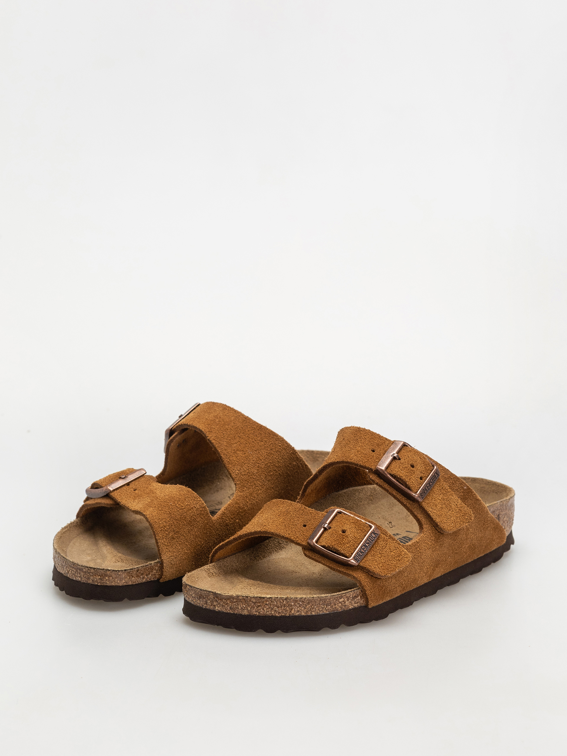 Klapki Birkenstock Arizona Suede Leather Narrow Wmn (mink)