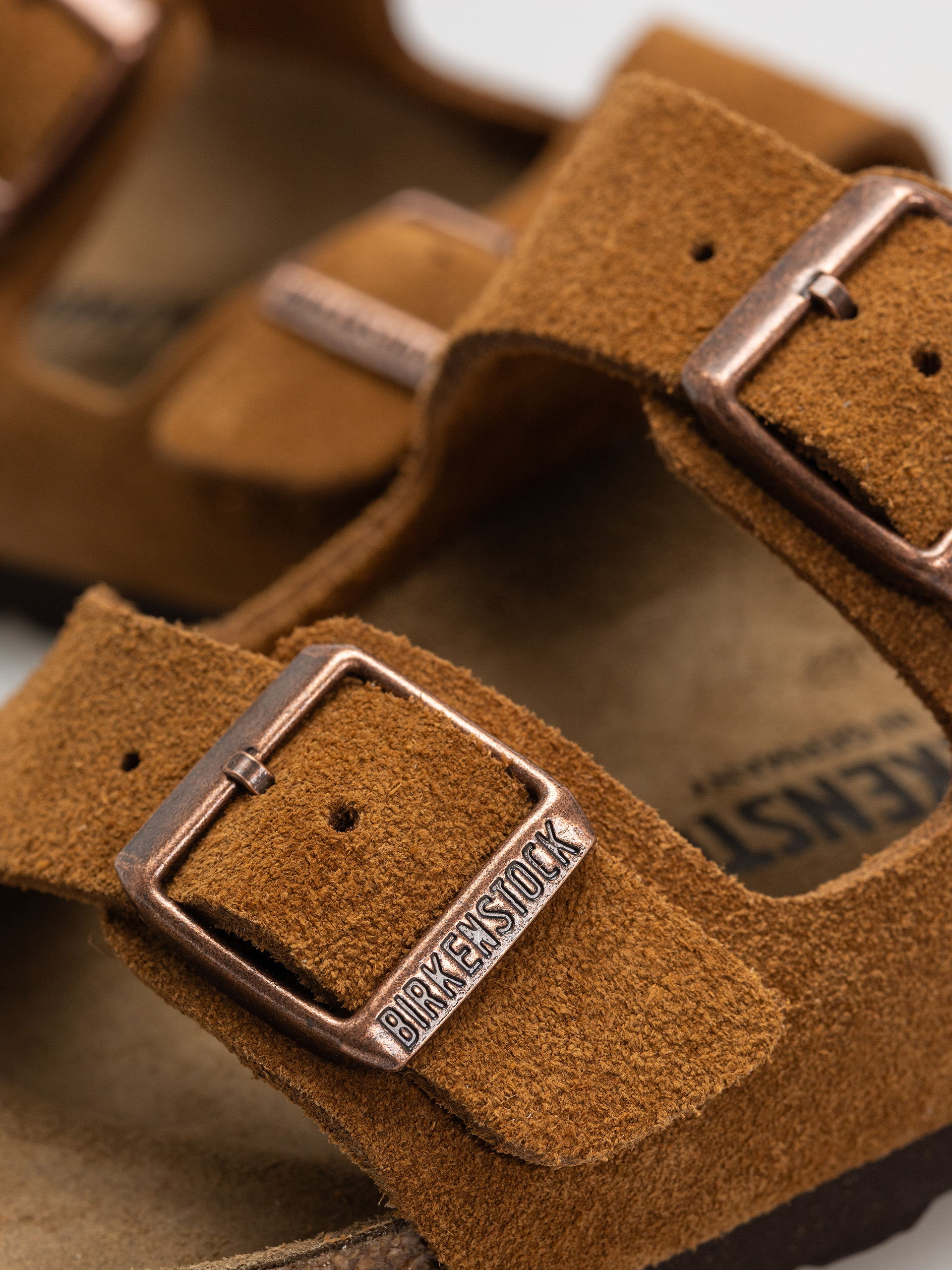 Klapki Birkenstock Arizona Suede Leather Narrow Wmn (mink)