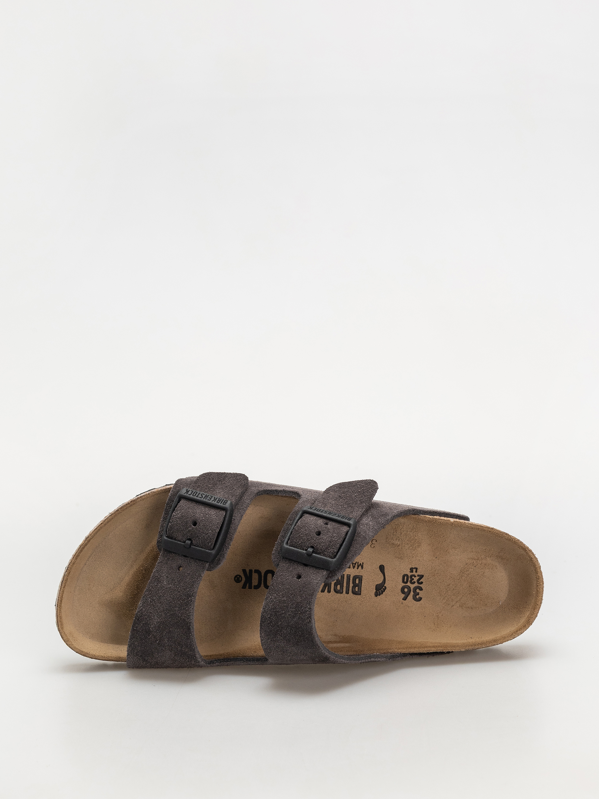 Klapki Birkenstock Arizona Suede Leather Narrow Wmn (velvet grey)