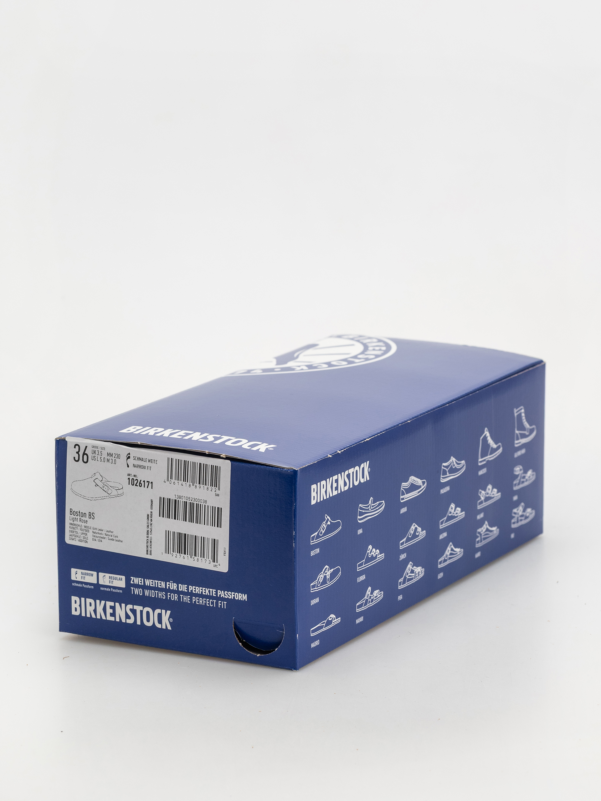 Klapki Birkenstock Boston Suede Leather Narrow Wmn (light rose)