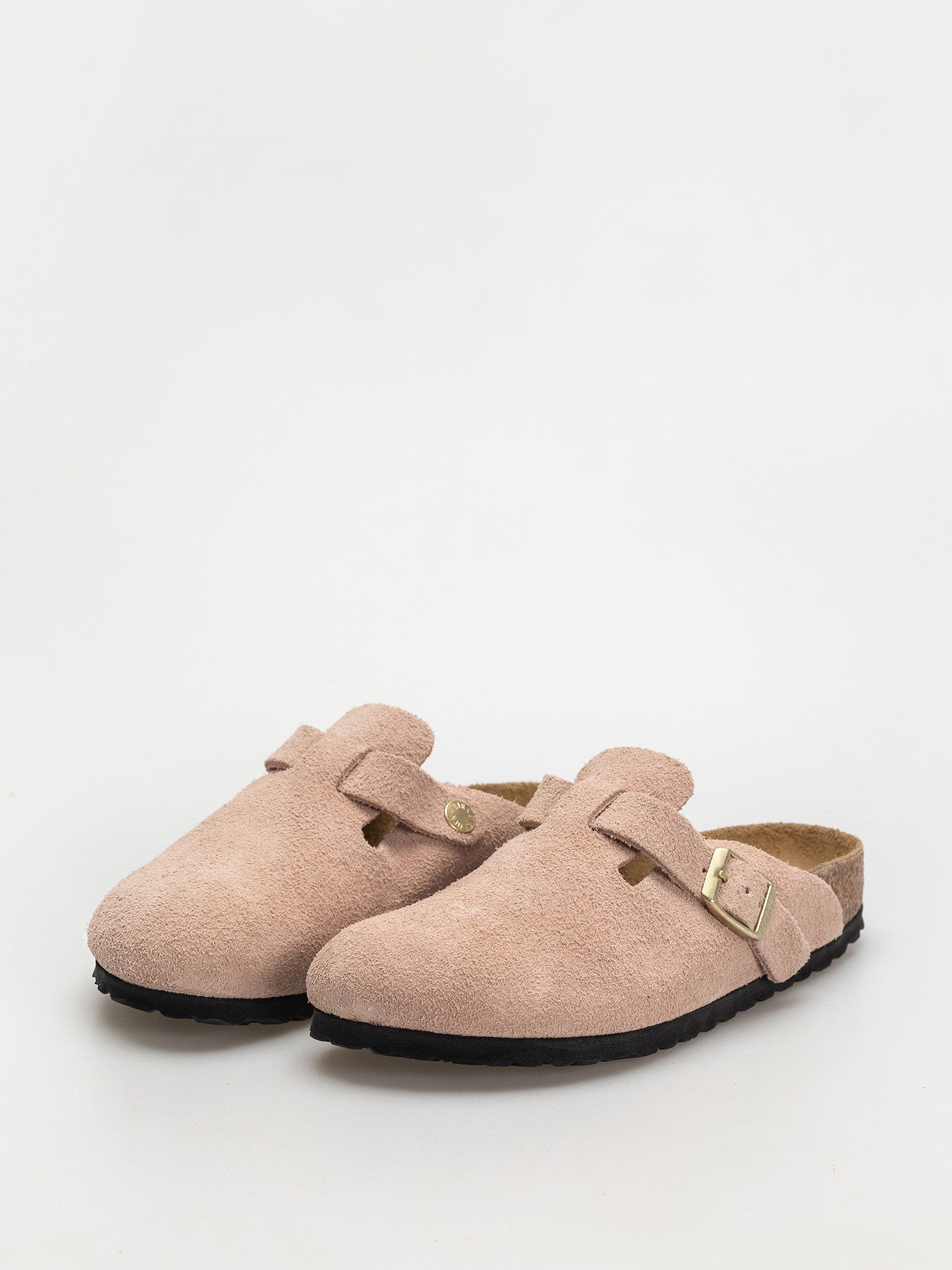Klapki Birkenstock Boston Suede Leather Narrow Wmn (light rose)