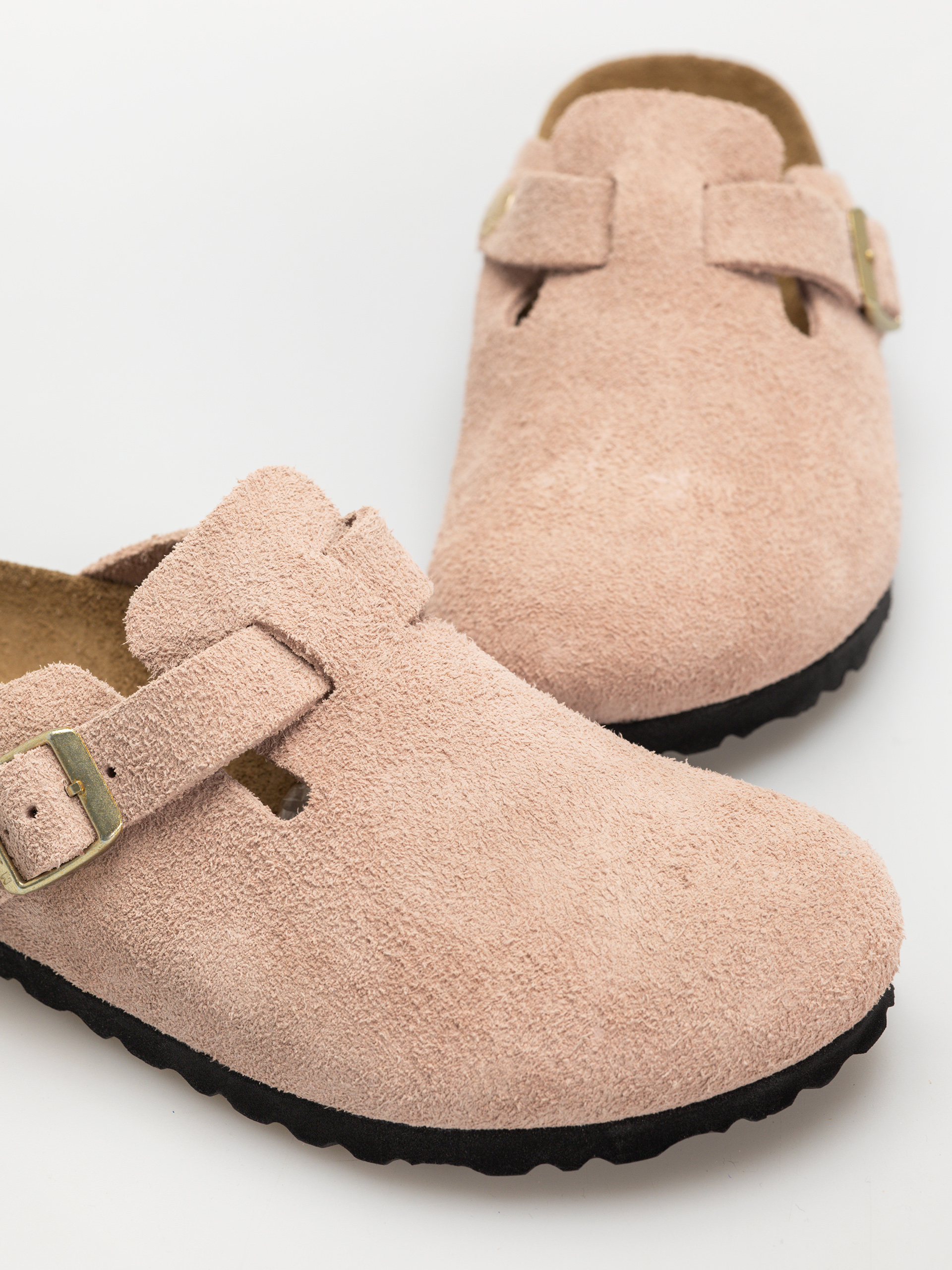 Klapki Birkenstock Boston Suede Leather Narrow Wmn (light rose)