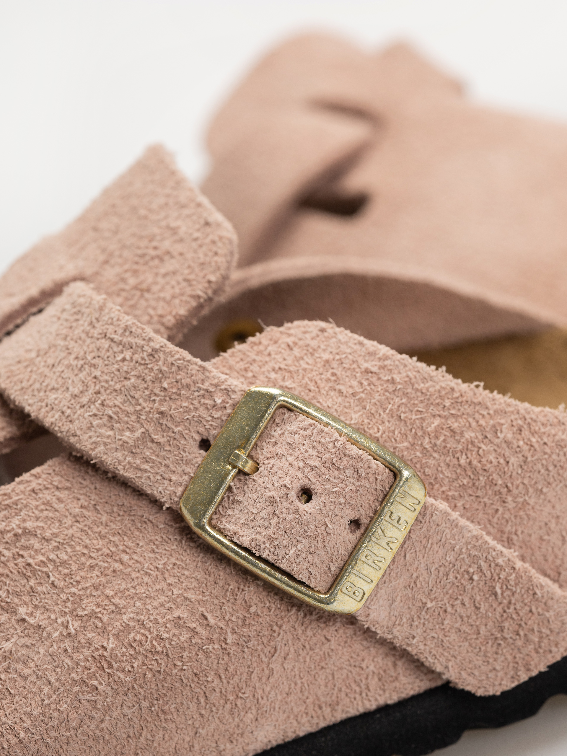 Klapki Birkenstock Boston Suede Leather Narrow Wmn (light rose)