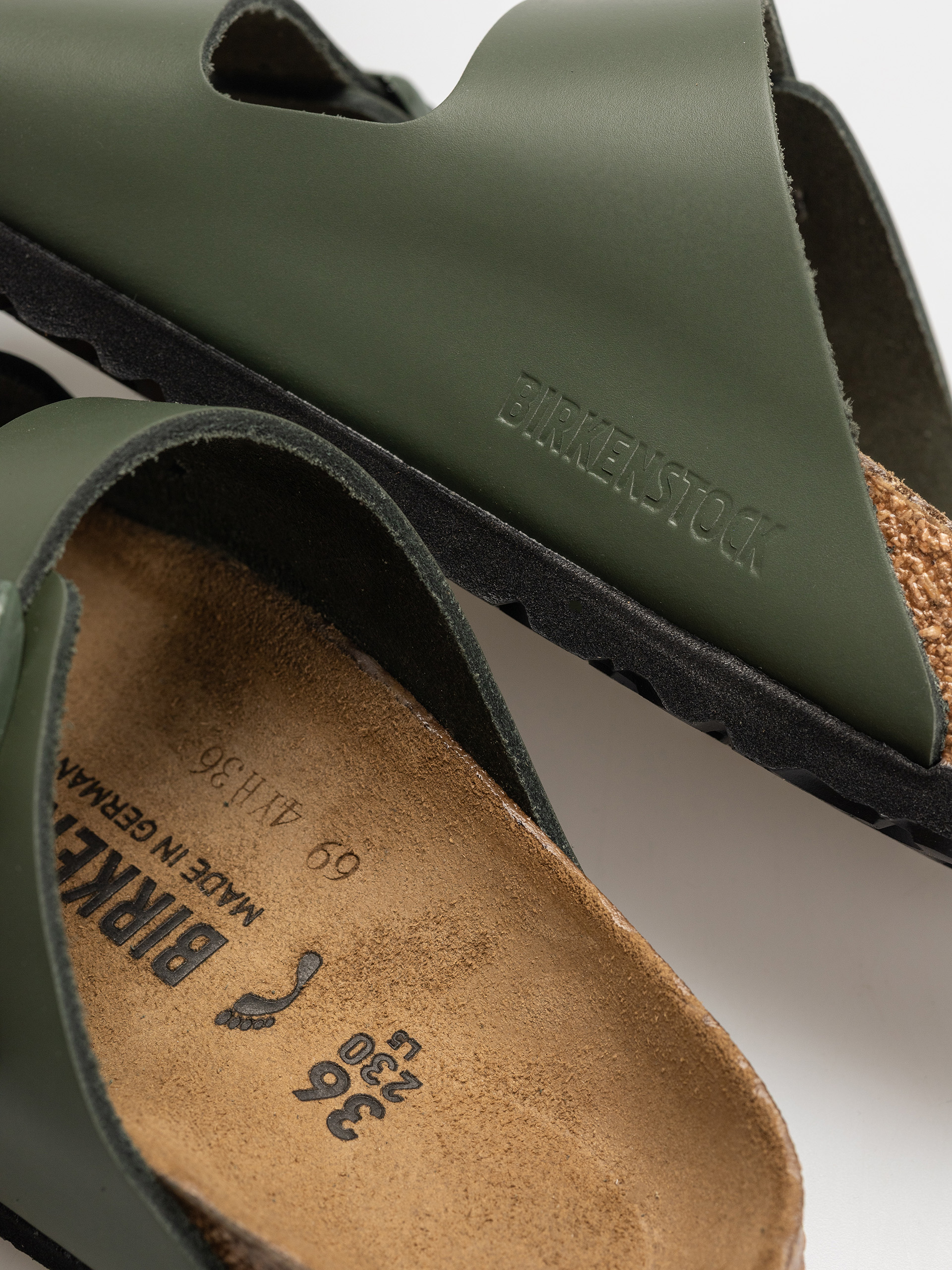 Klapki Birkenstock Arizona Natural Leather Narrow Wmn (thyme)