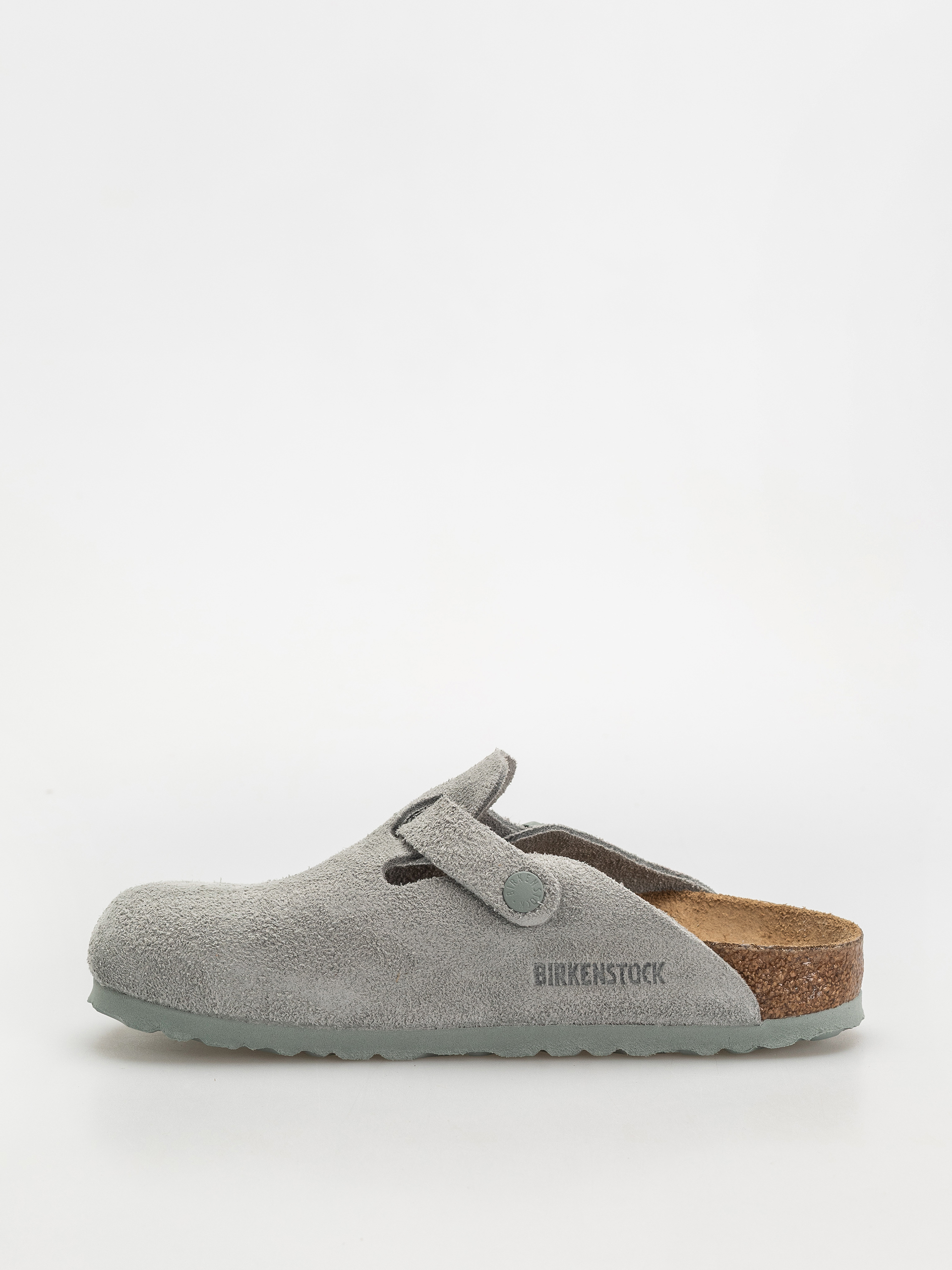 Klapki Birkenstock Boston Suede Leather Narrow Wmn (pure sage)