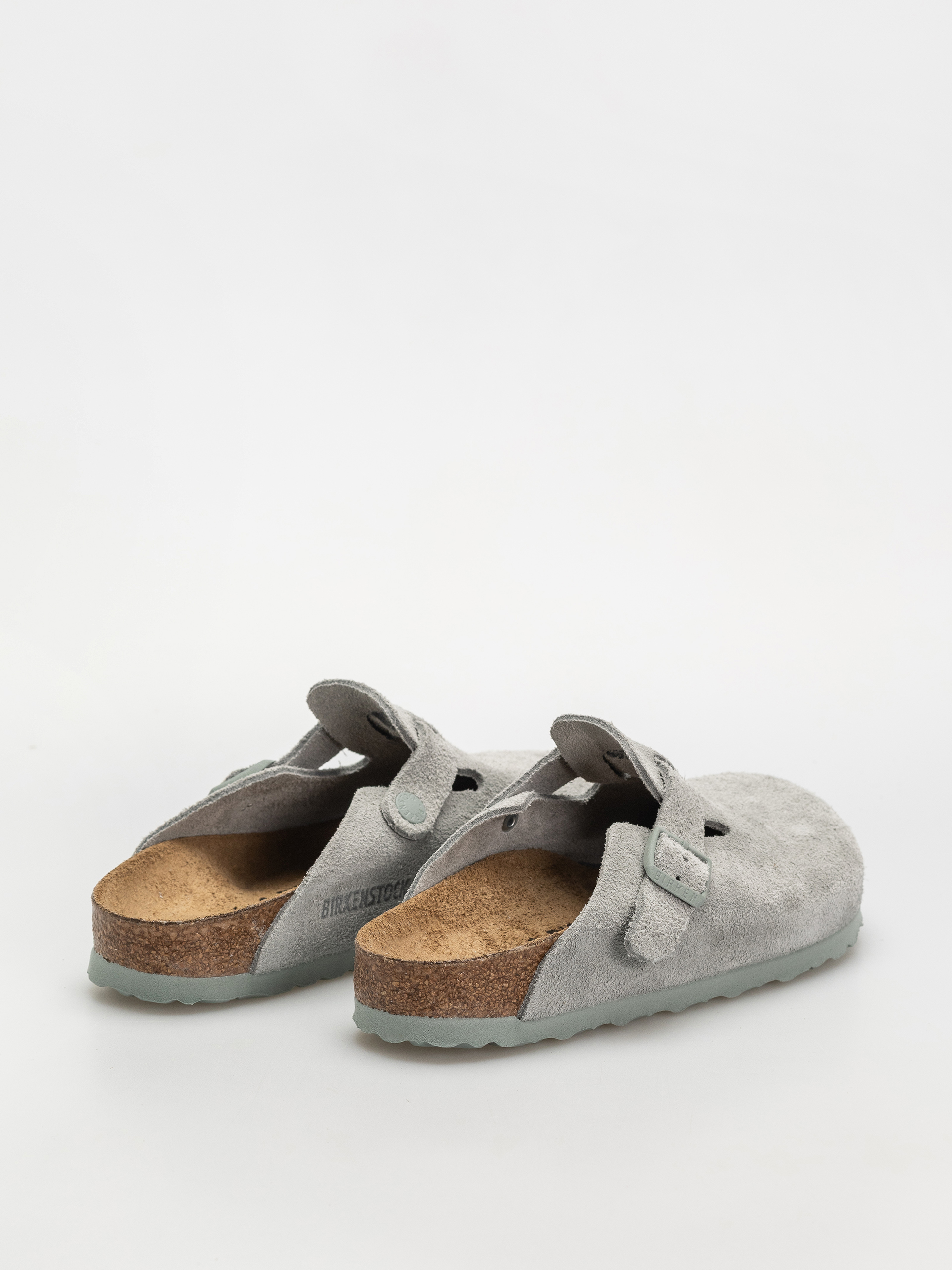 Klapki Birkenstock Boston Suede Leather Narrow Wmn (pure sage)