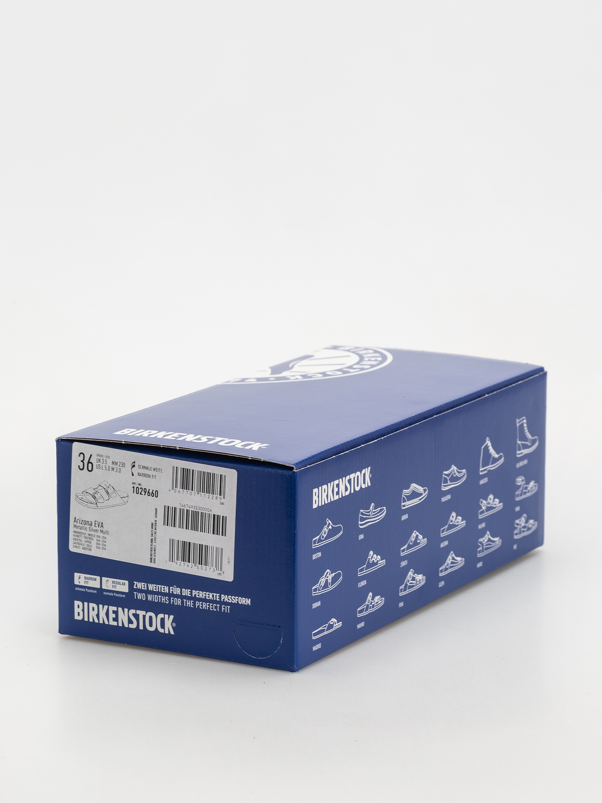 Klapki Birkenstock Arizona EVA Narrow Wmn (metallic silver multi)