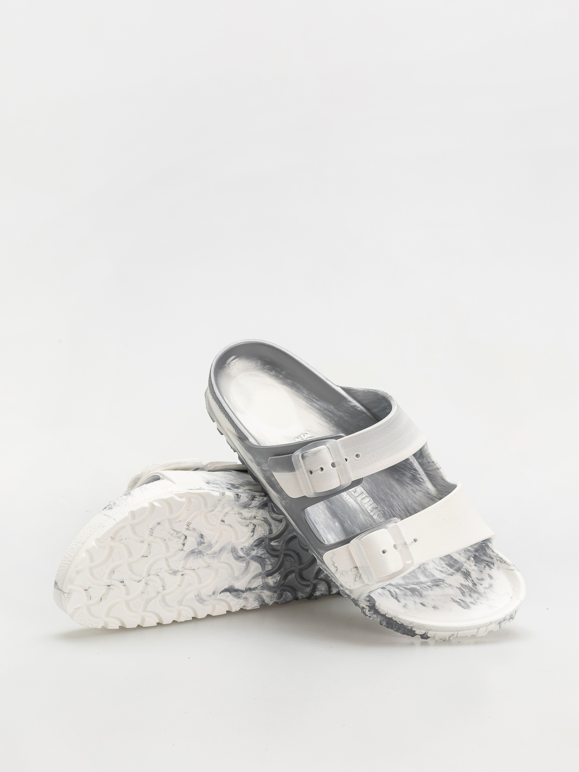 Klapki Birkenstock Arizona EVA Narrow Wmn (metallic silver multi)