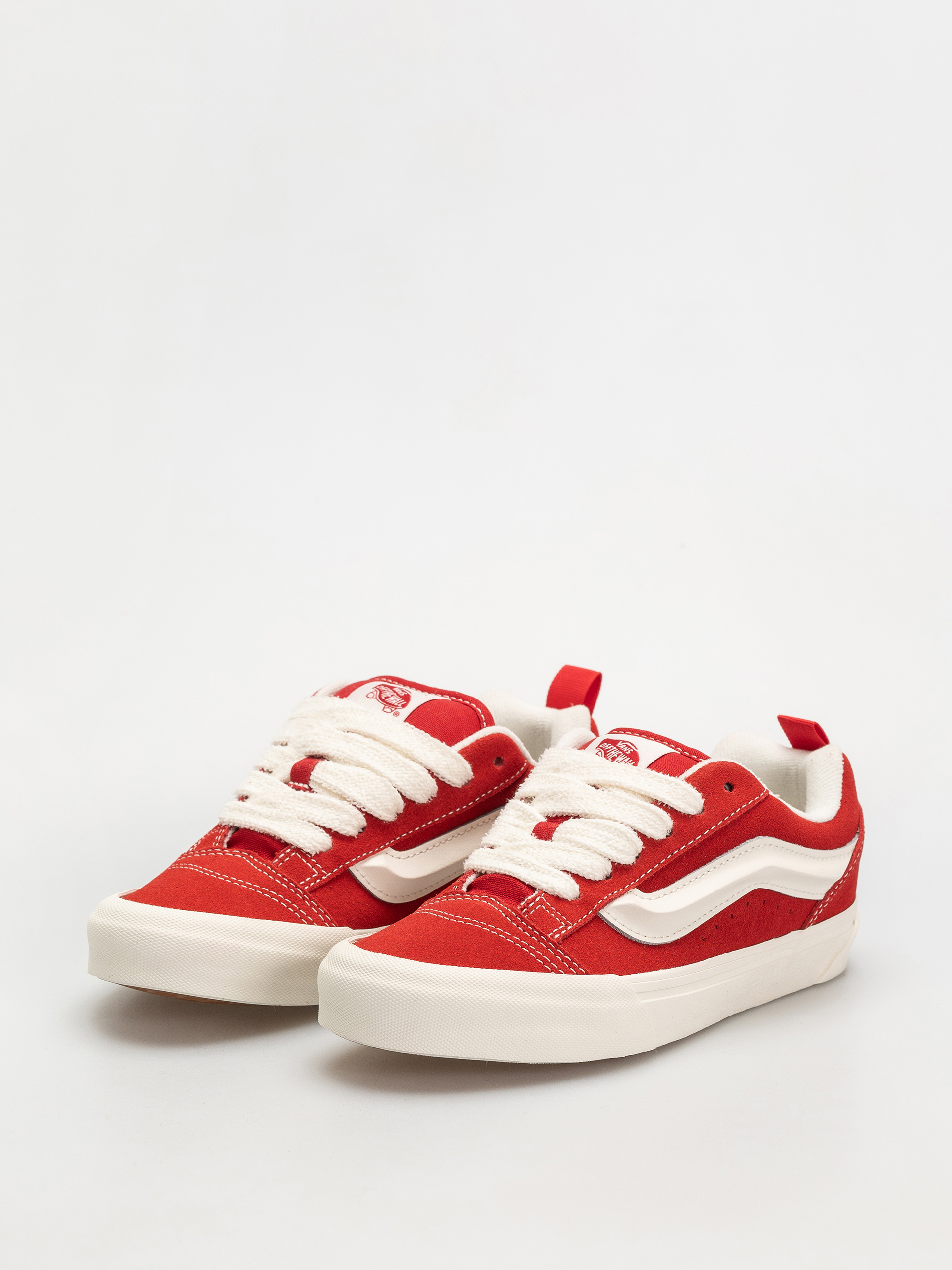 VANS★KNU SKOOL★兼用★RACING RED/MARSHMALLOW Buty Vans Knu Skool - czerwony (racing red/marshmallow)