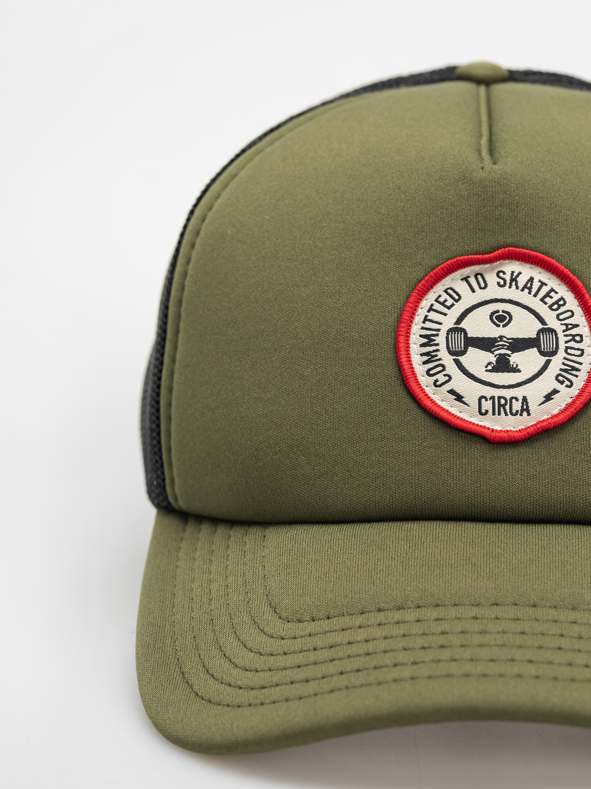 Czapka z daszkiem Circa C1rcle Trucker (military/red)