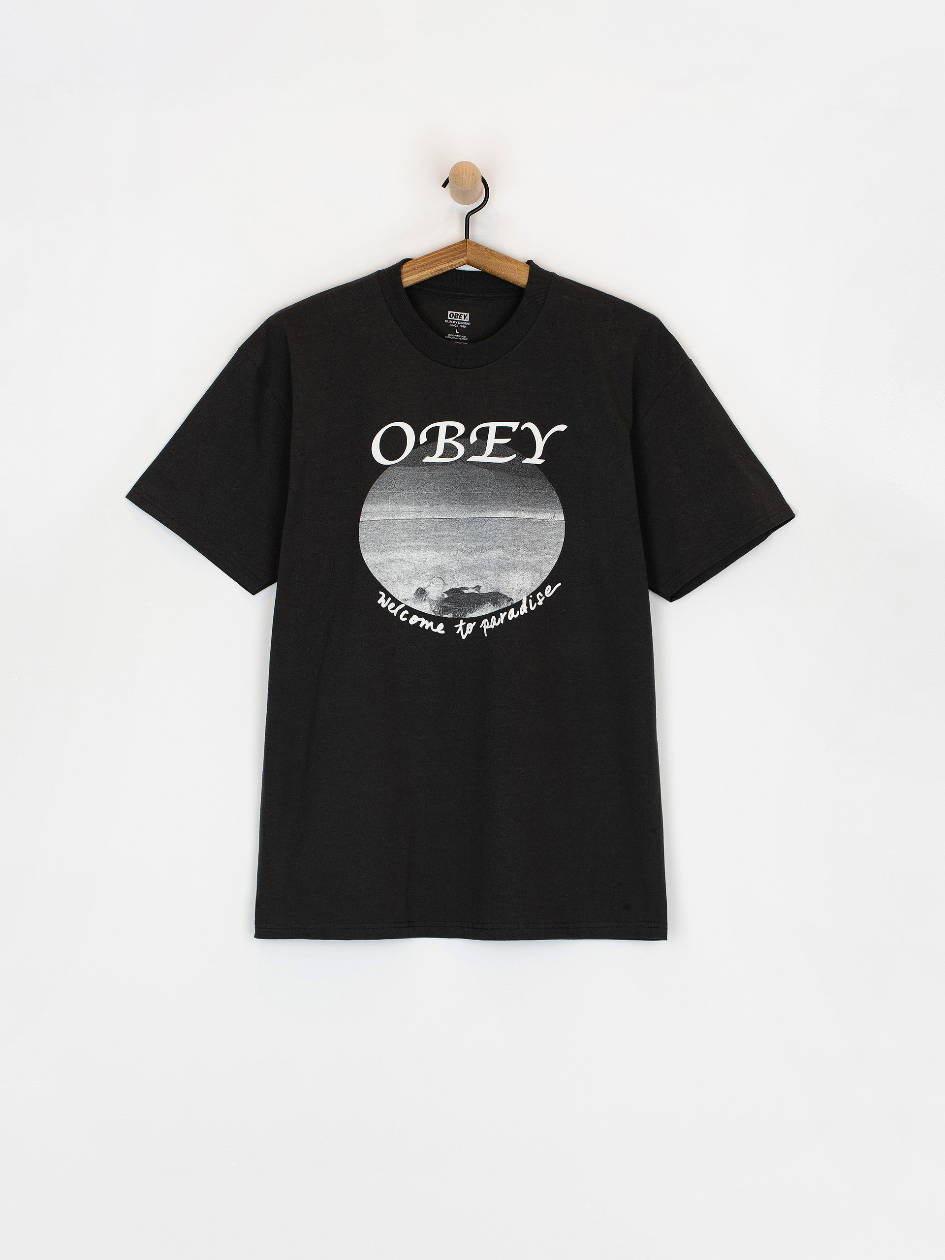 T-shirt OBEY Welcome To Paradise (vintage black)