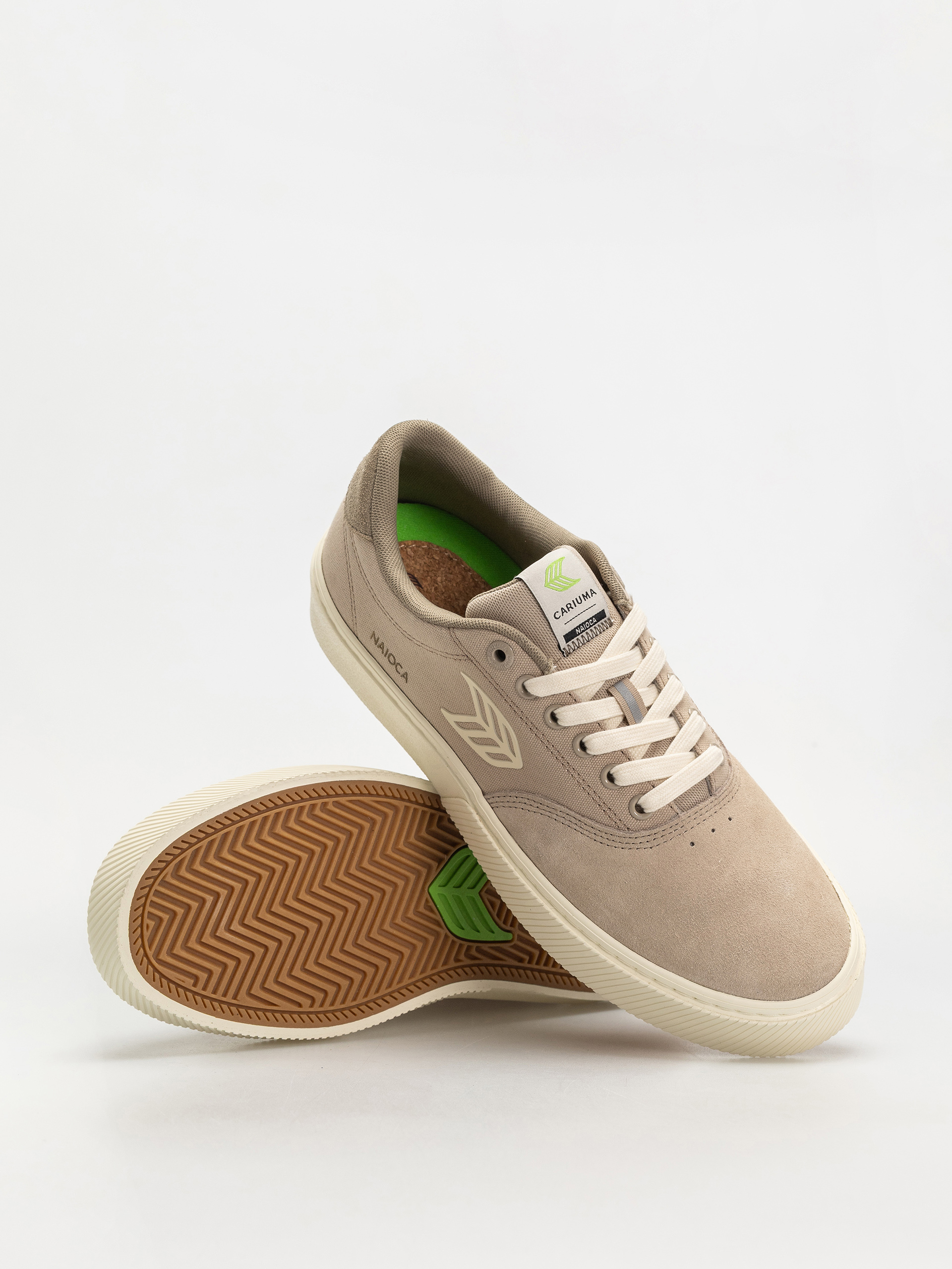 Buty Cariuma Naioca Pro (plaza taupe suede and canvas ivory logo laurel oak)