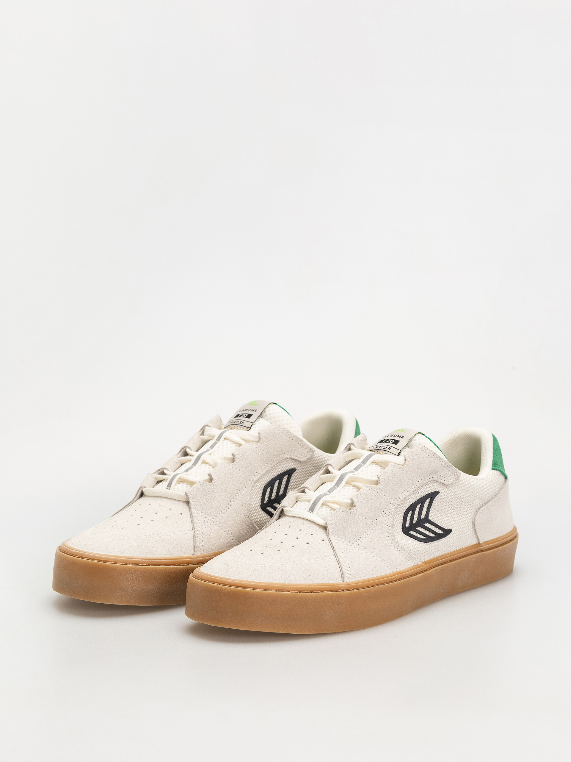 Buty Cariuma T20 Pro (gum smoke white suede and mesh black logo green)