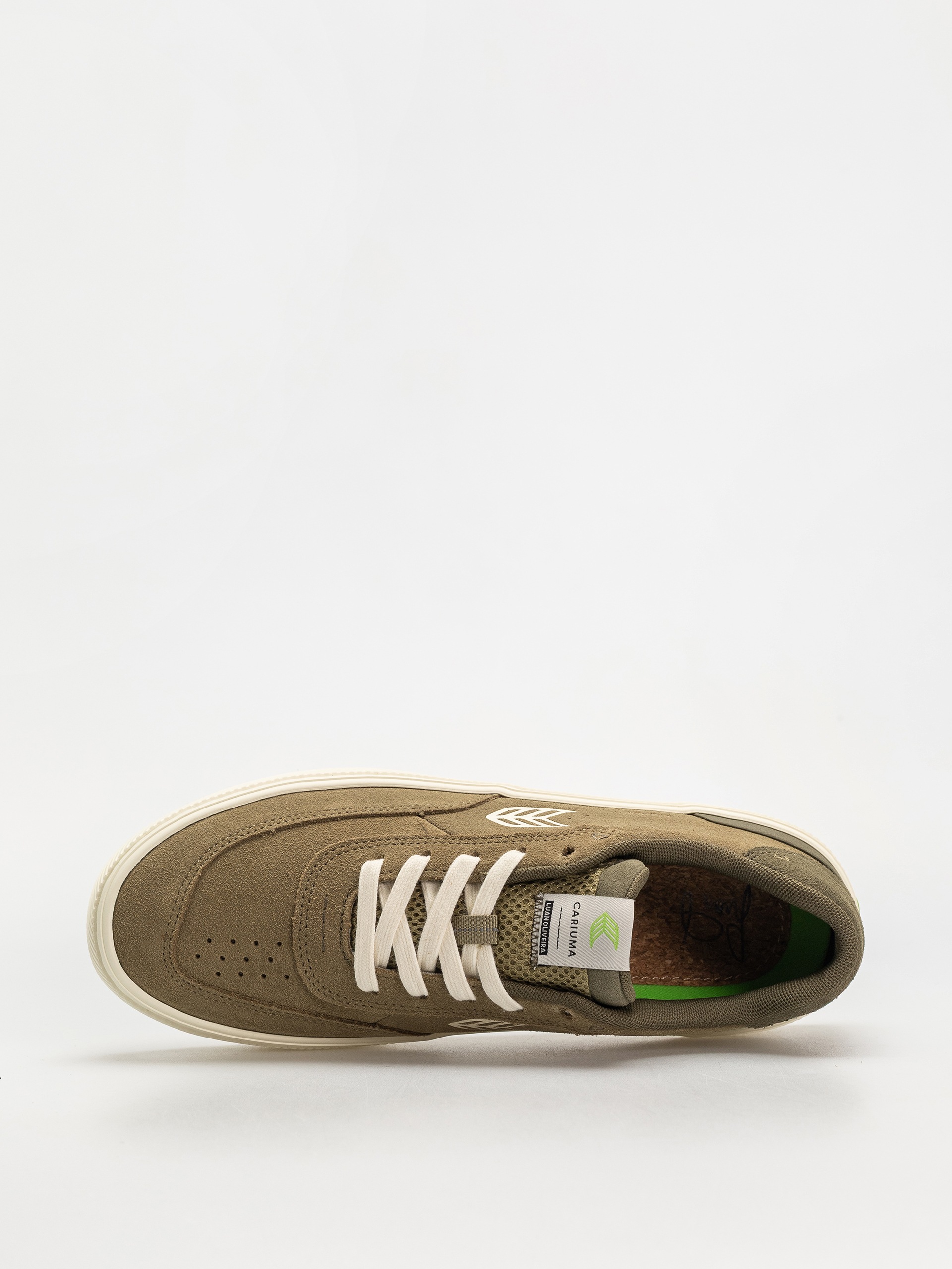 Buty Cariuma Luan Pro (olive green suede ivory logo burnt olive)