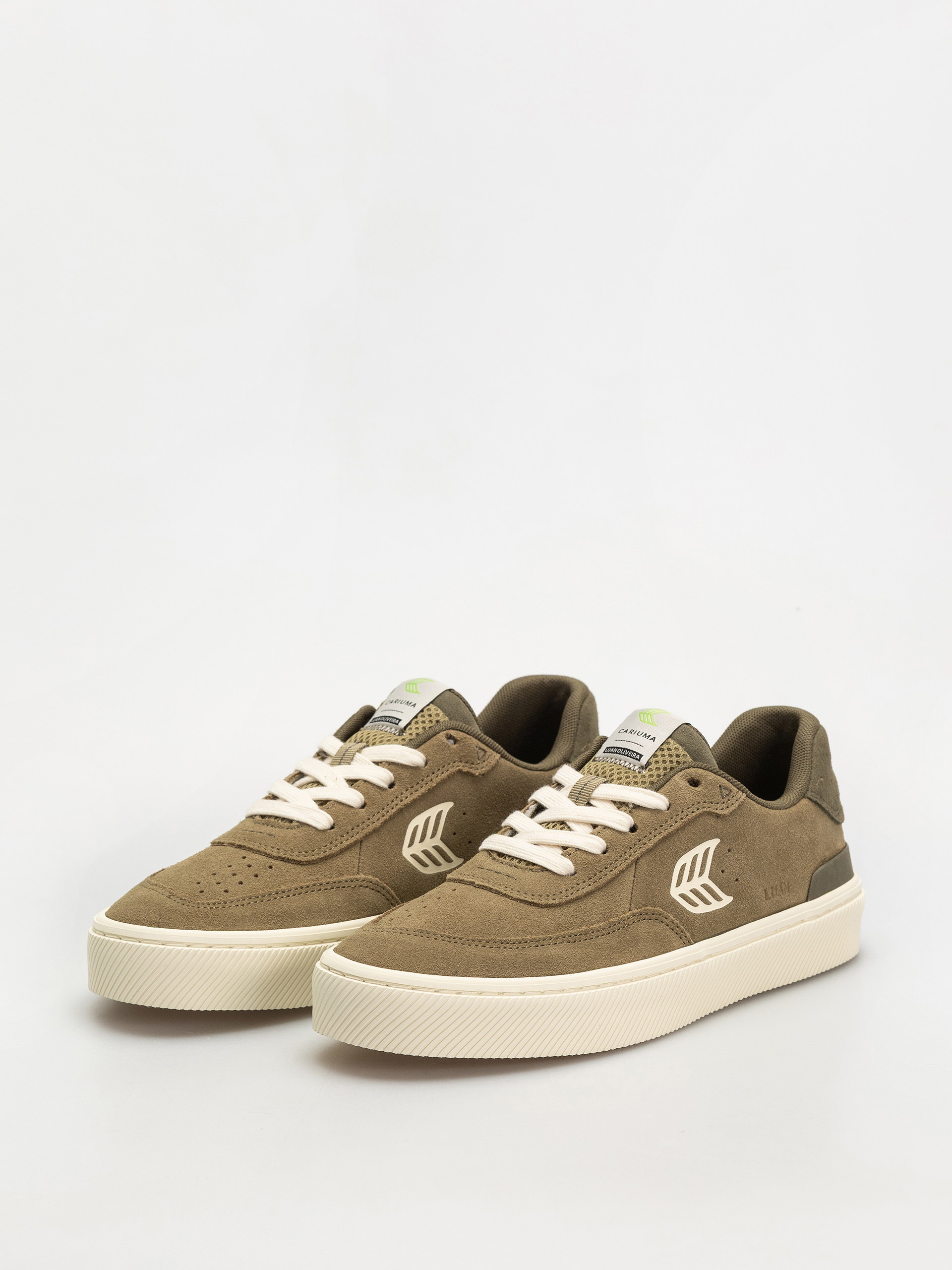 Buty Cariuma Luan Pro (olive green suede ivory logo burnt olive)