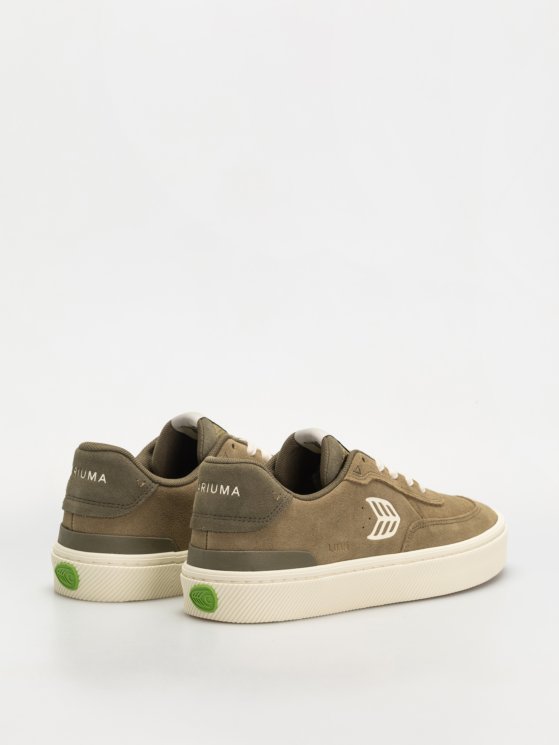 Buty Cariuma Luan Pro (olive green suede ivory logo burnt olive)