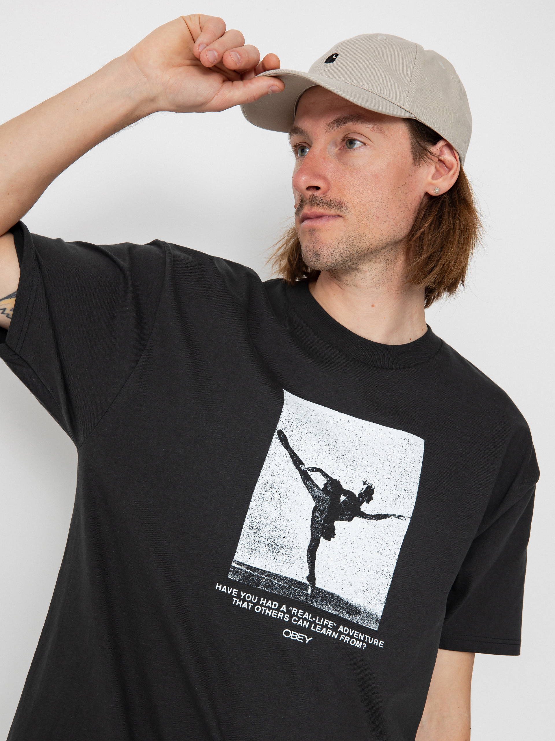 T-shirt OBEY Real Life (vintage black)