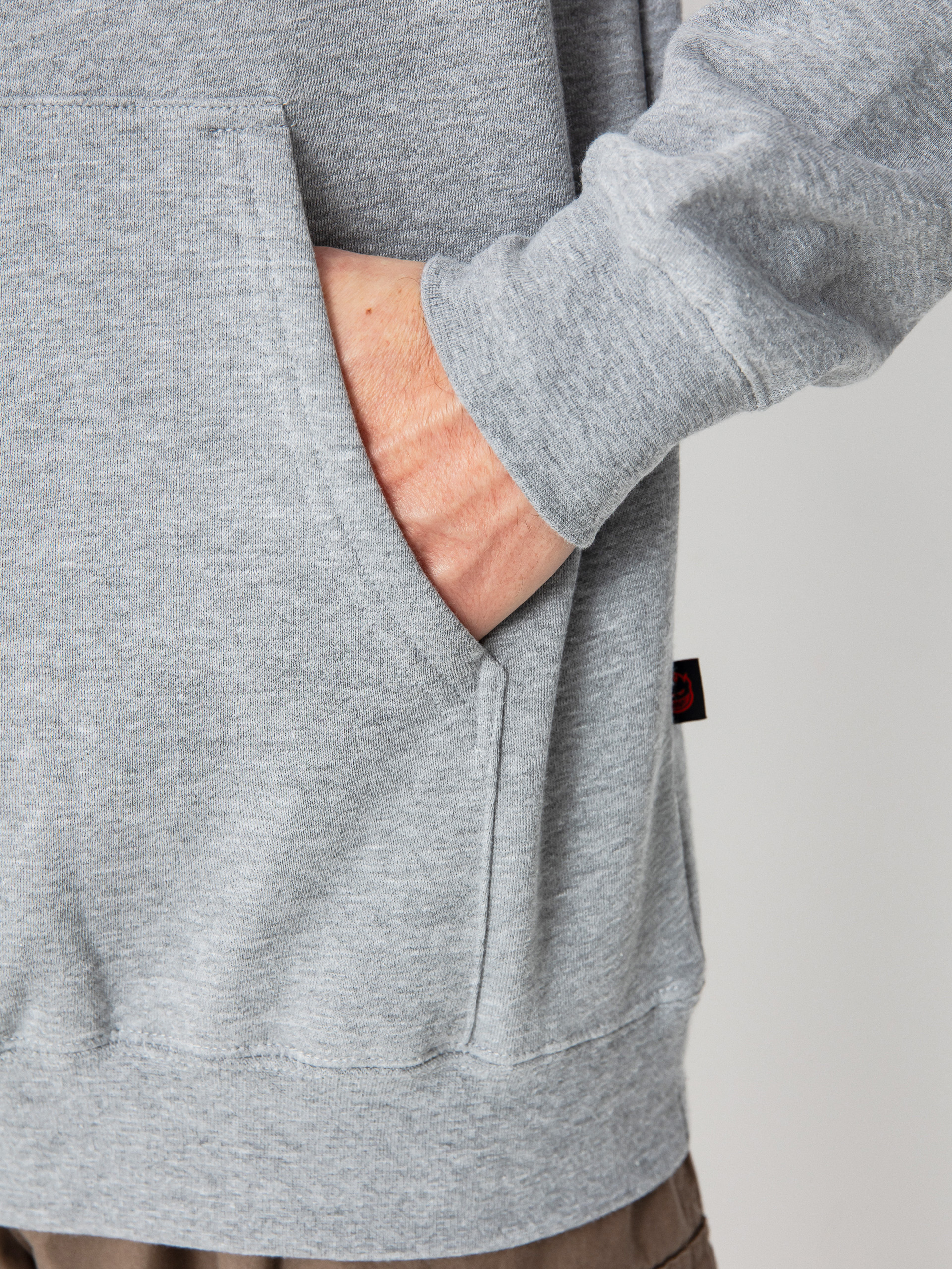 Bluza z kapturem Spitfire Immortal Fire Emb HD (grey heather)