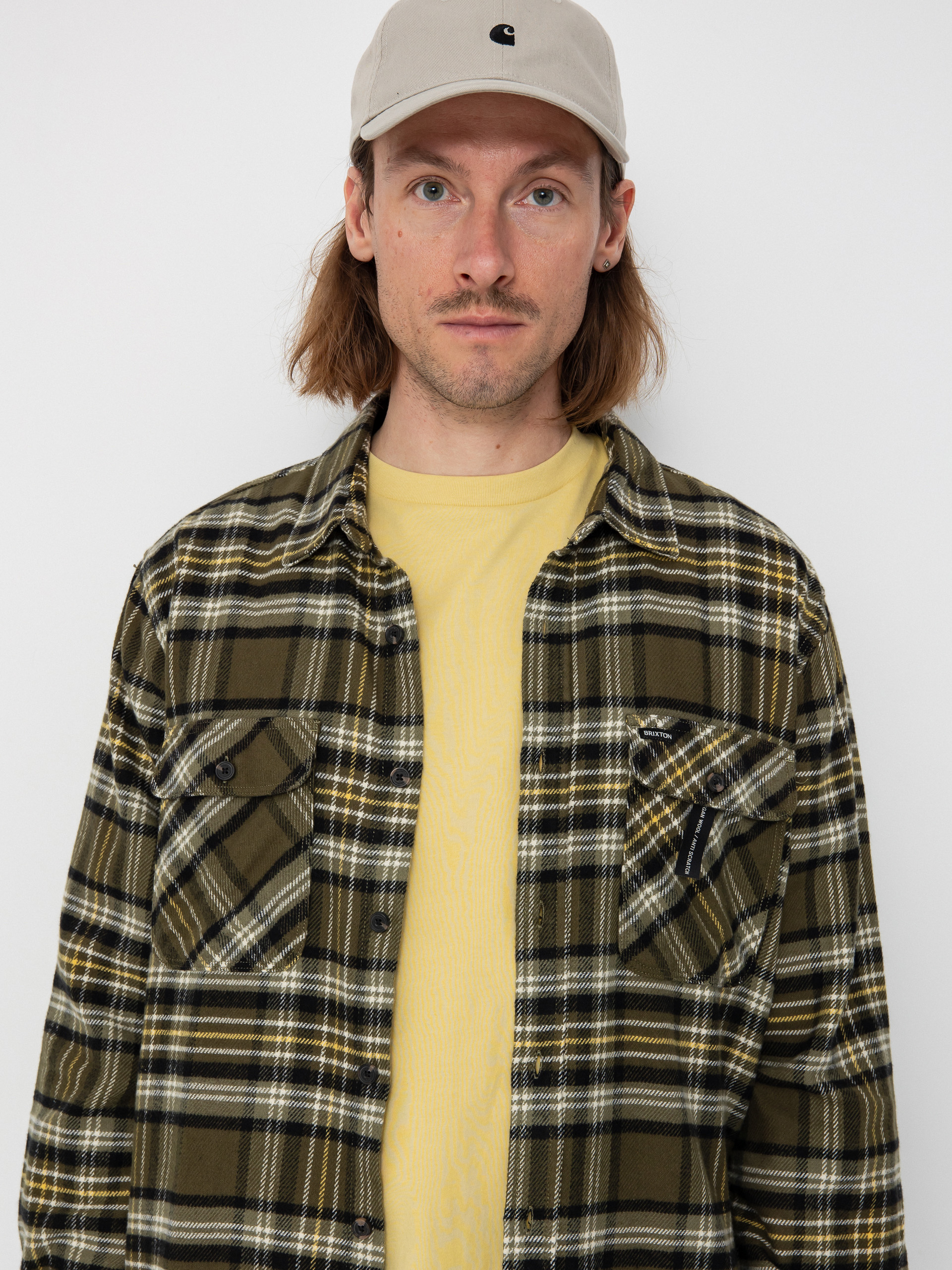 Koszula Brixton Bowery Flannel (ivy green/olive surplus/black)