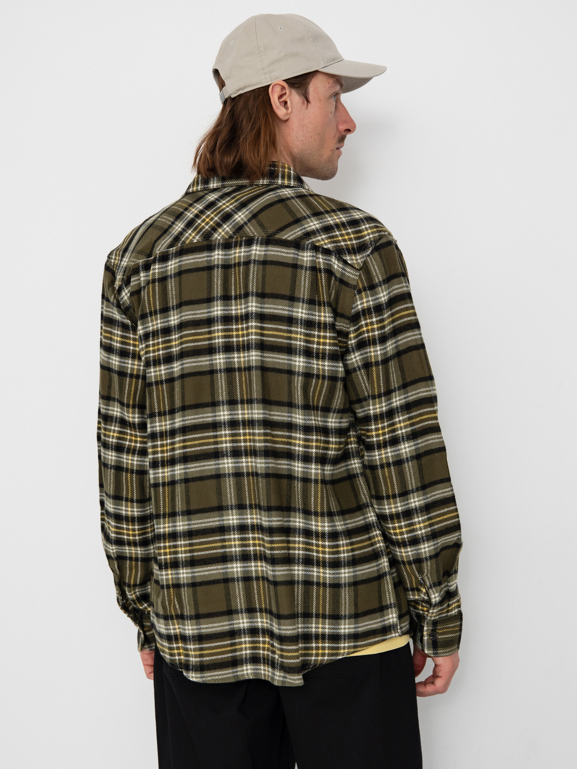 Koszula Brixton Bowery Flannel (ivy green/olive surplus/black)