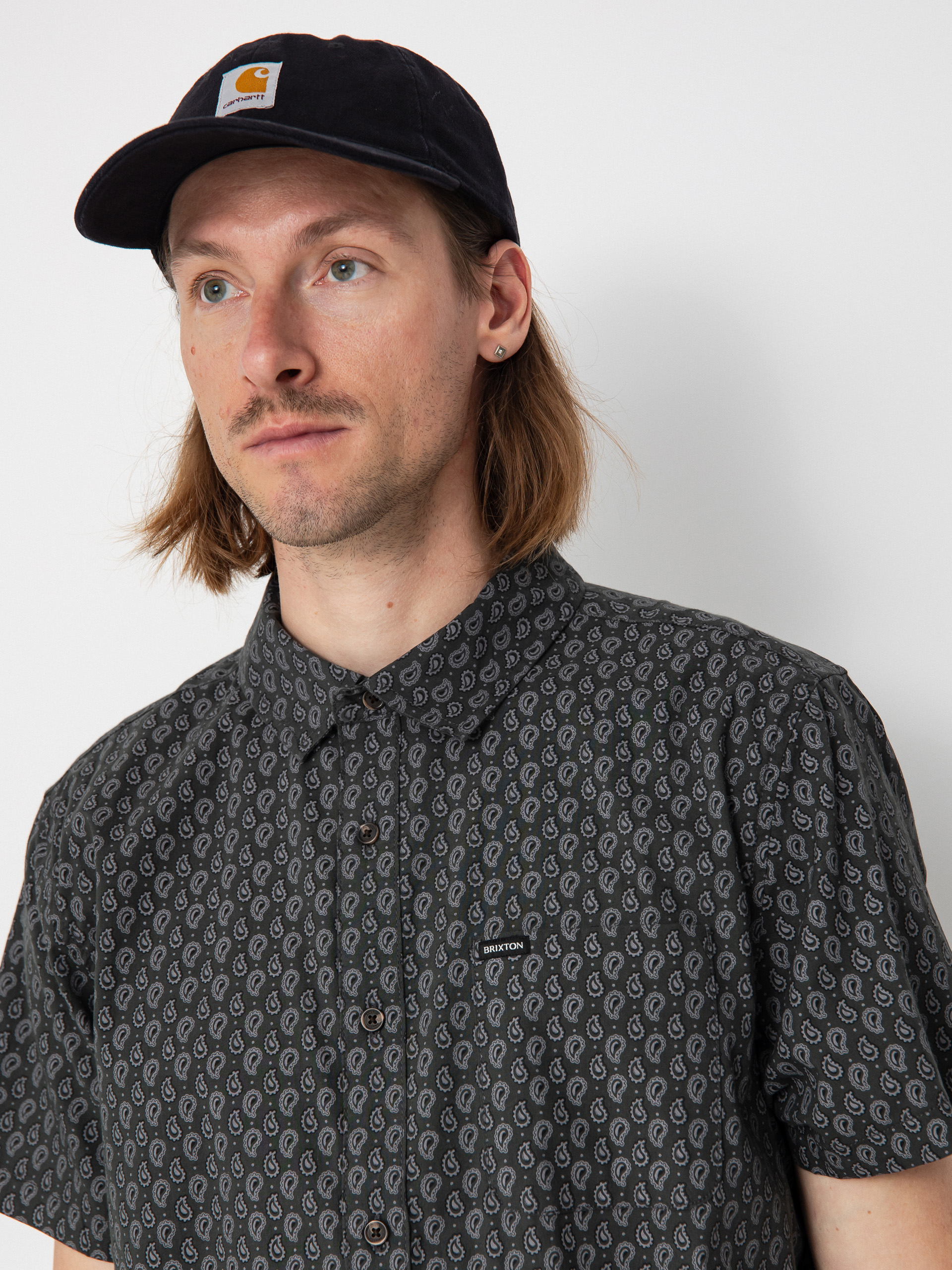 Koszula Brixton Charter Print (washed black/paisley)