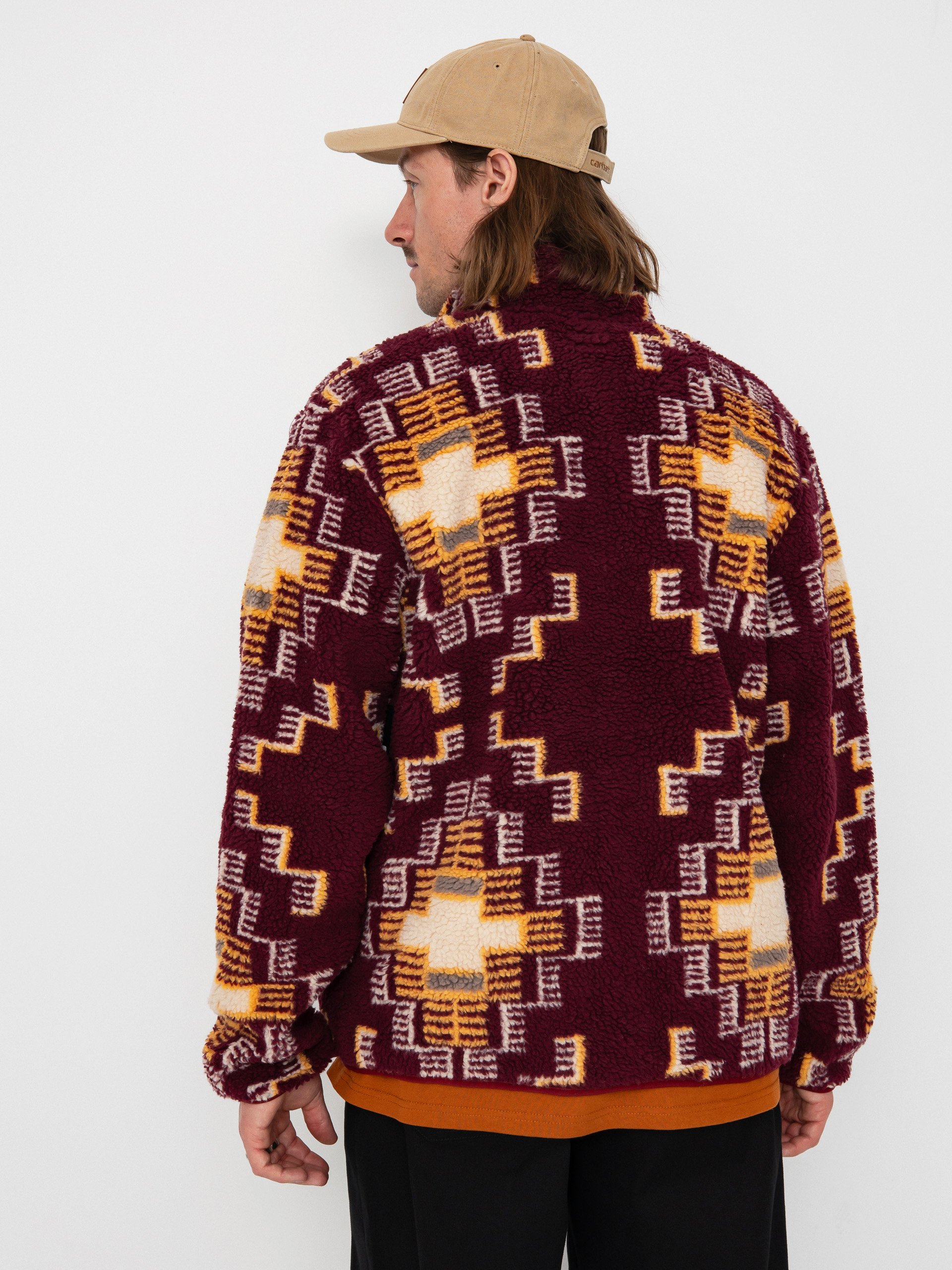 Kurtka Brixton Arctic Fleece Mock Neck (light cabernet)