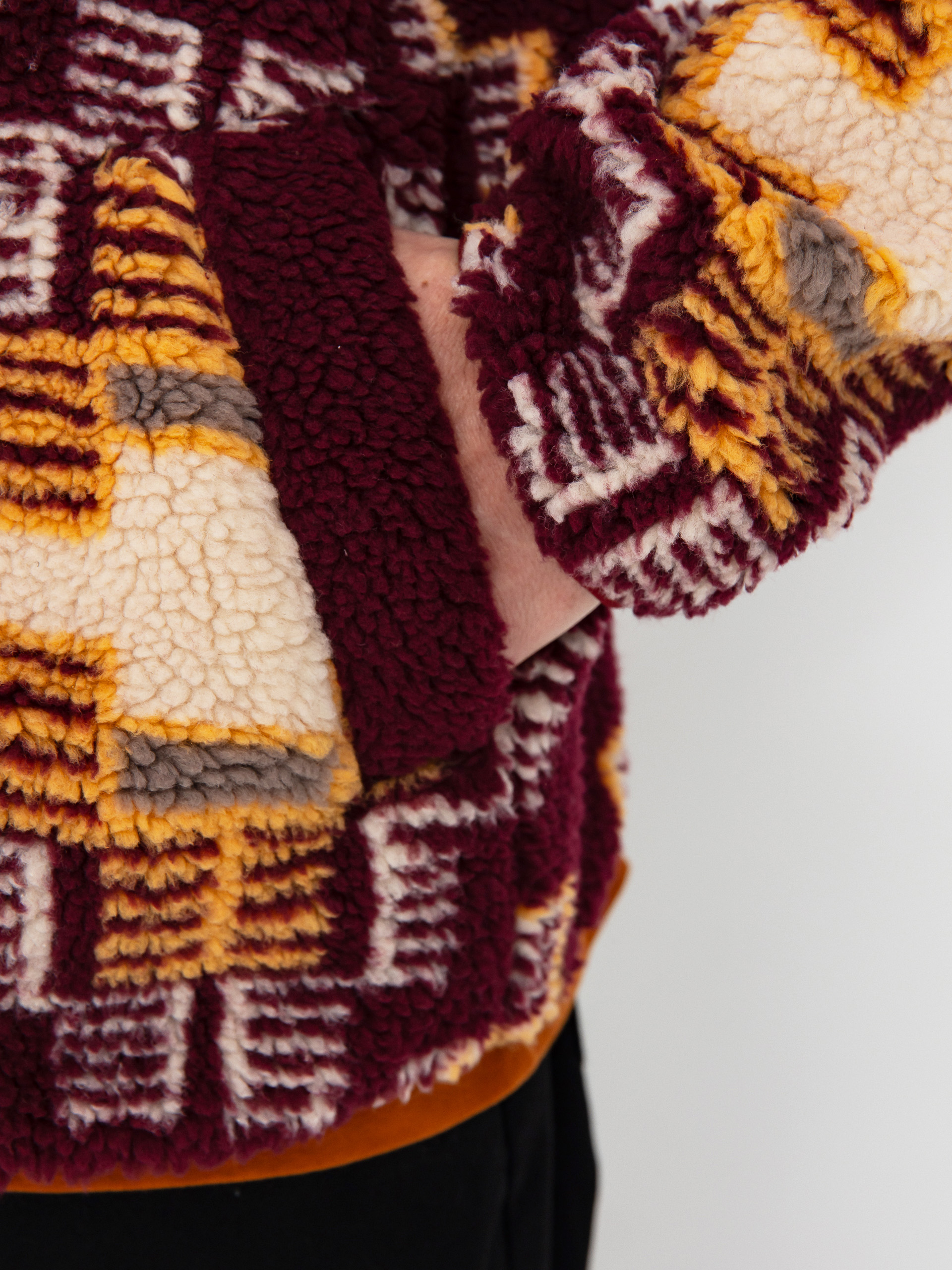 Kurtka Brixton Arctic Fleece Mock Neck (light cabernet)