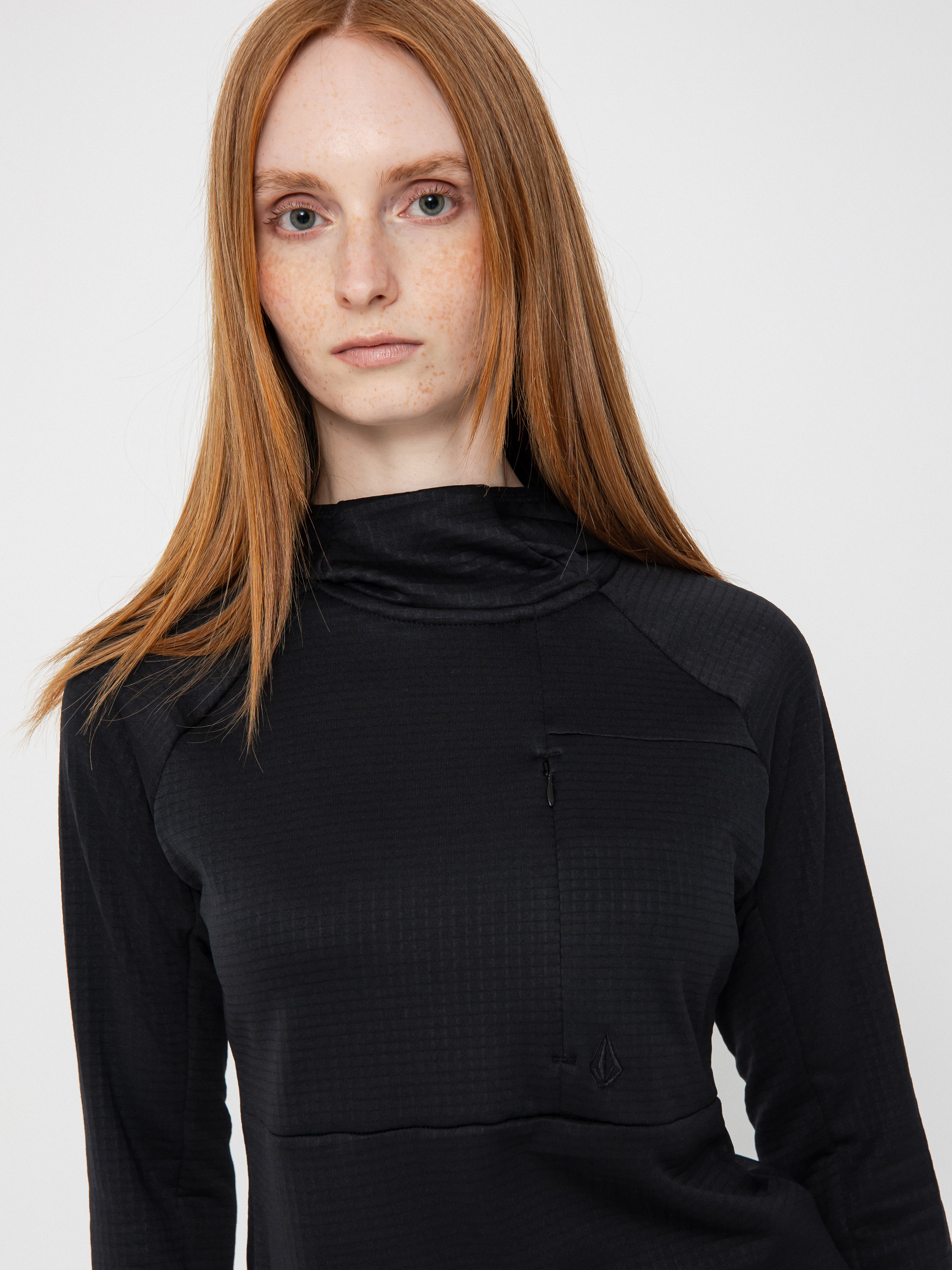 Damska Bluza aktywna Volcom Gridlock Balaclava (black)