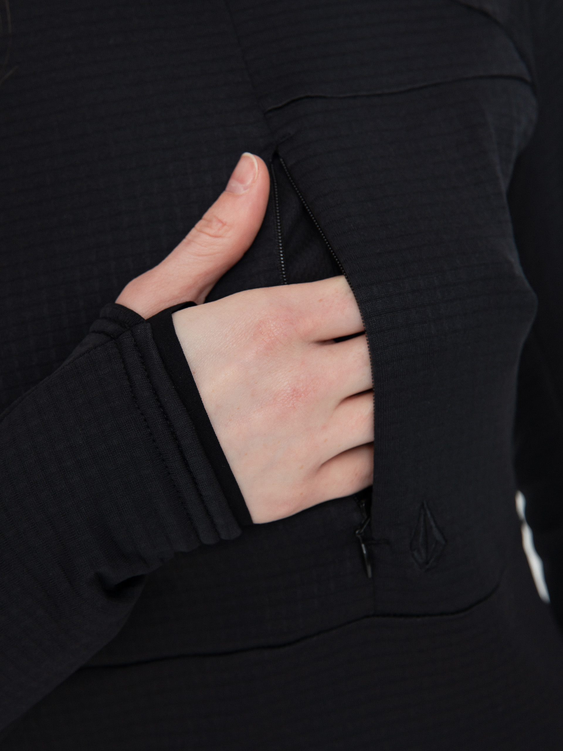 Damska Bluza aktywna Volcom Gridlock Balaclava (black)