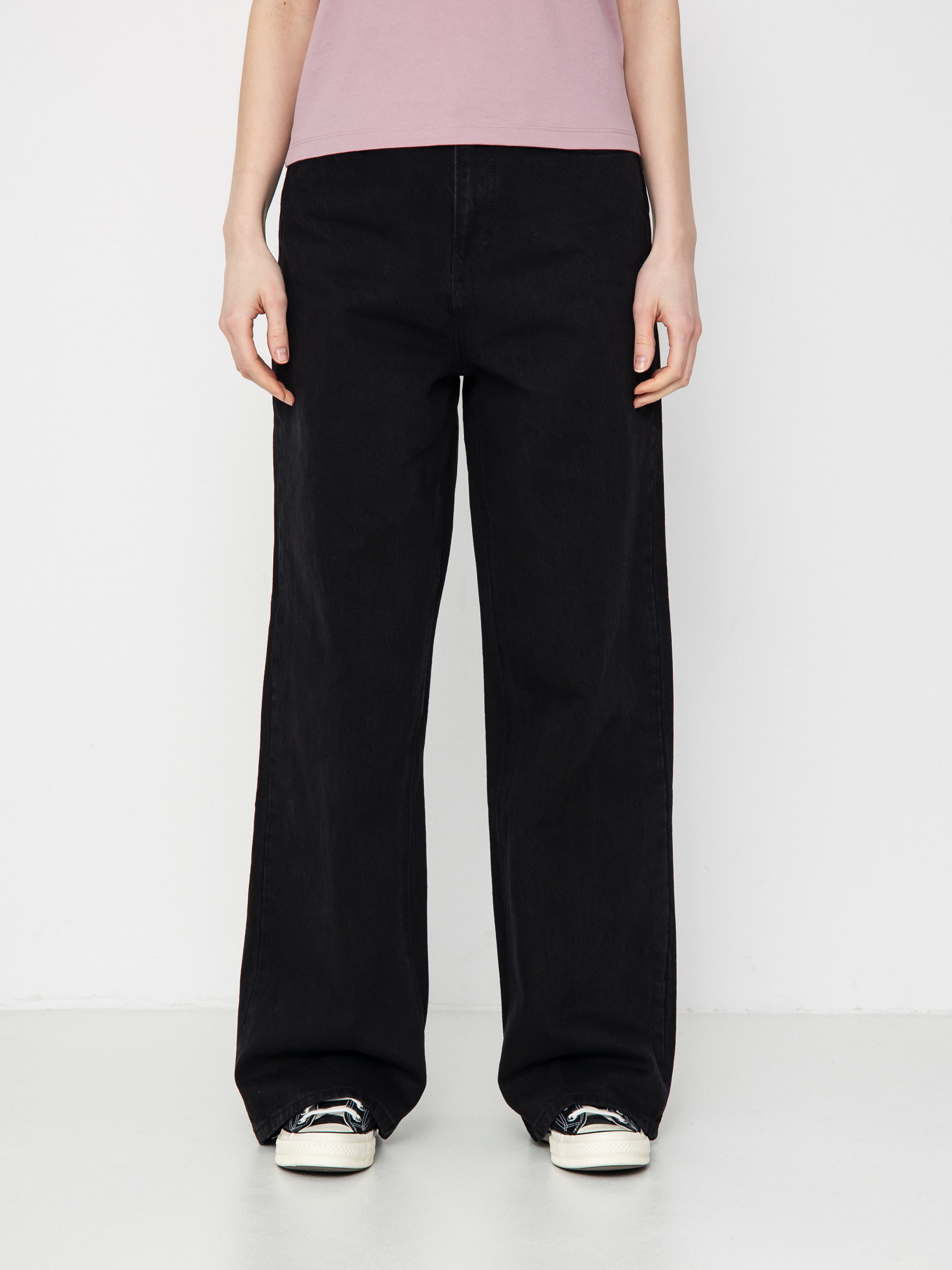 Spodnie Volcom Stoned Bf Hirise Wmn (black)