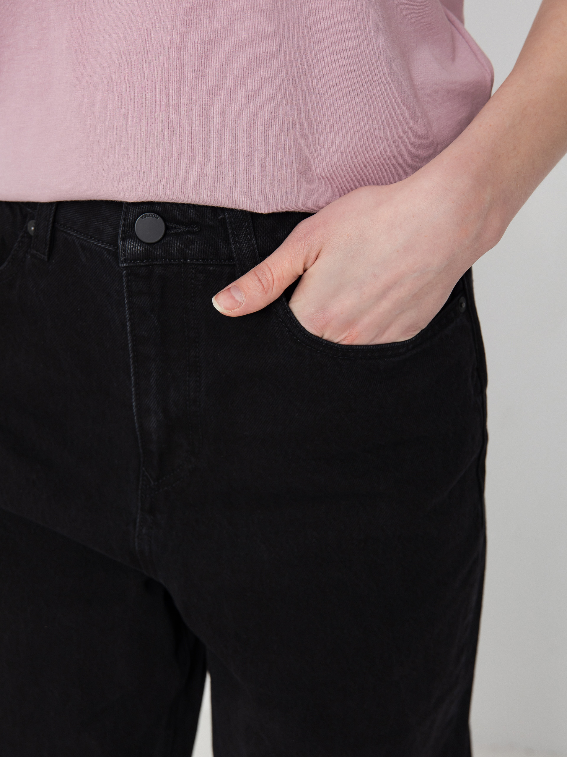 Spodnie Volcom Stoned Bf Hirise Wmn (black)