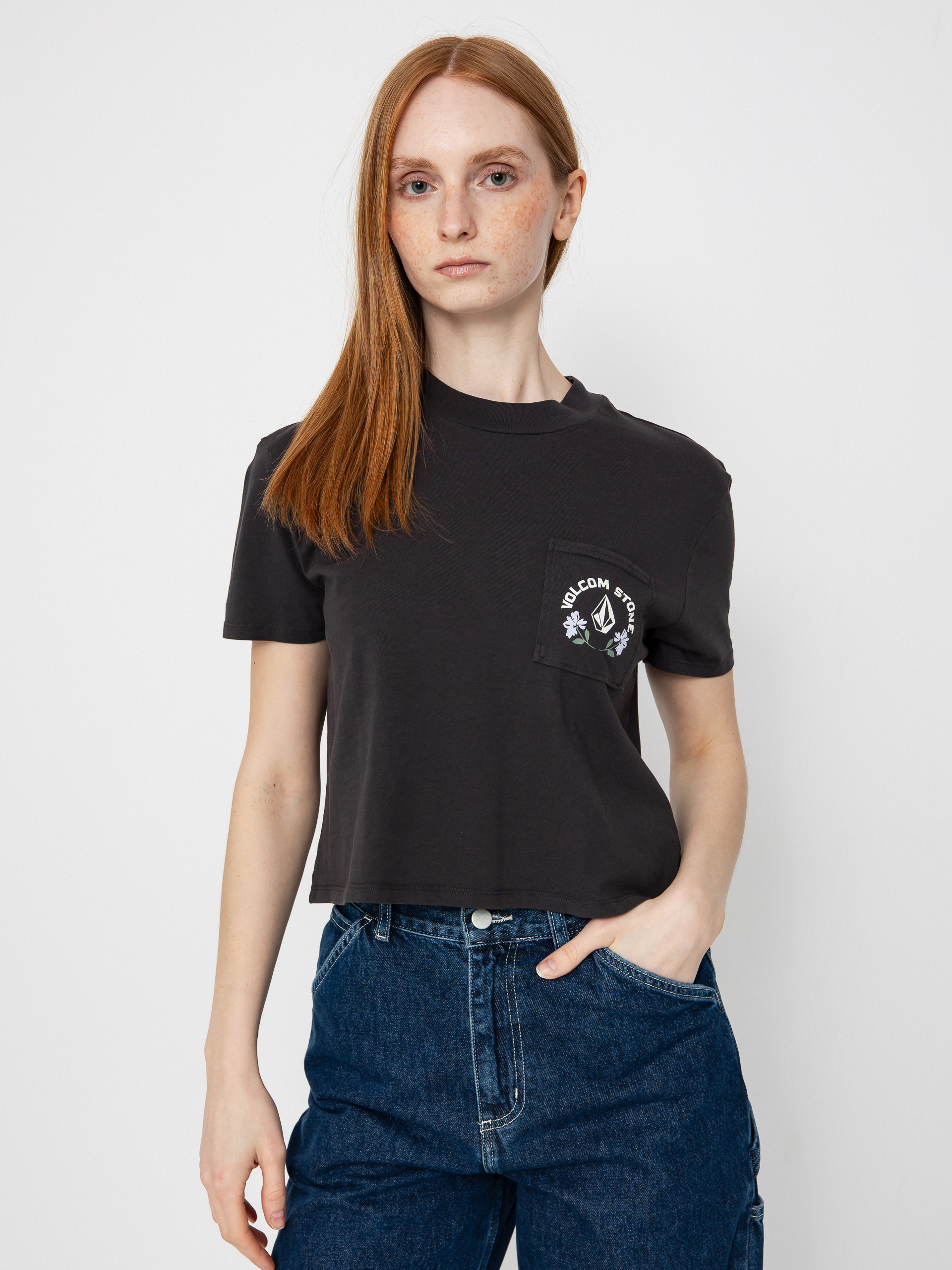 T-shirt Volcom Pocket Dial Wmn (vintage black)