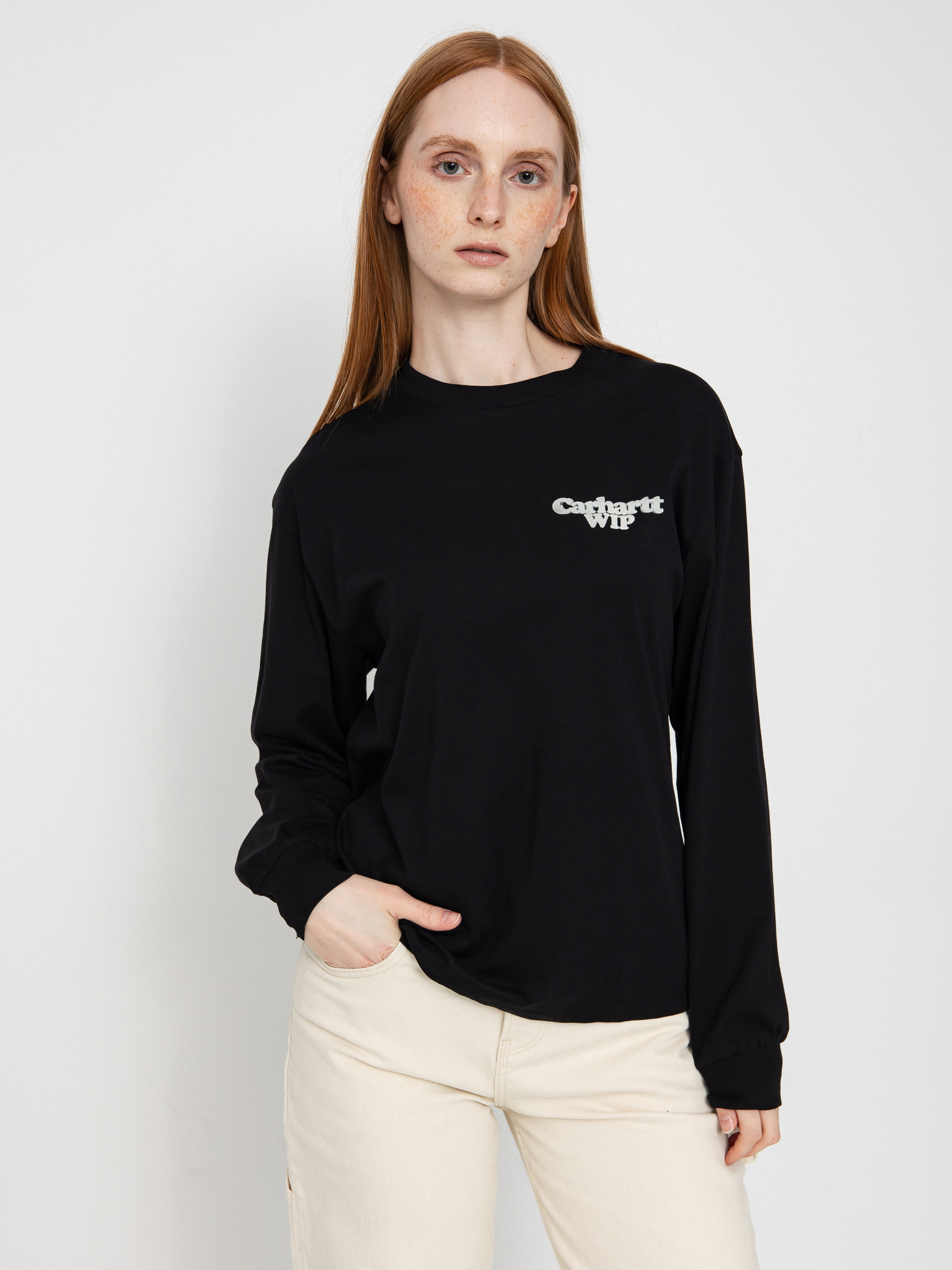 Longsleeve Carhartt WIP Linked Charms Wmn (black/silver)