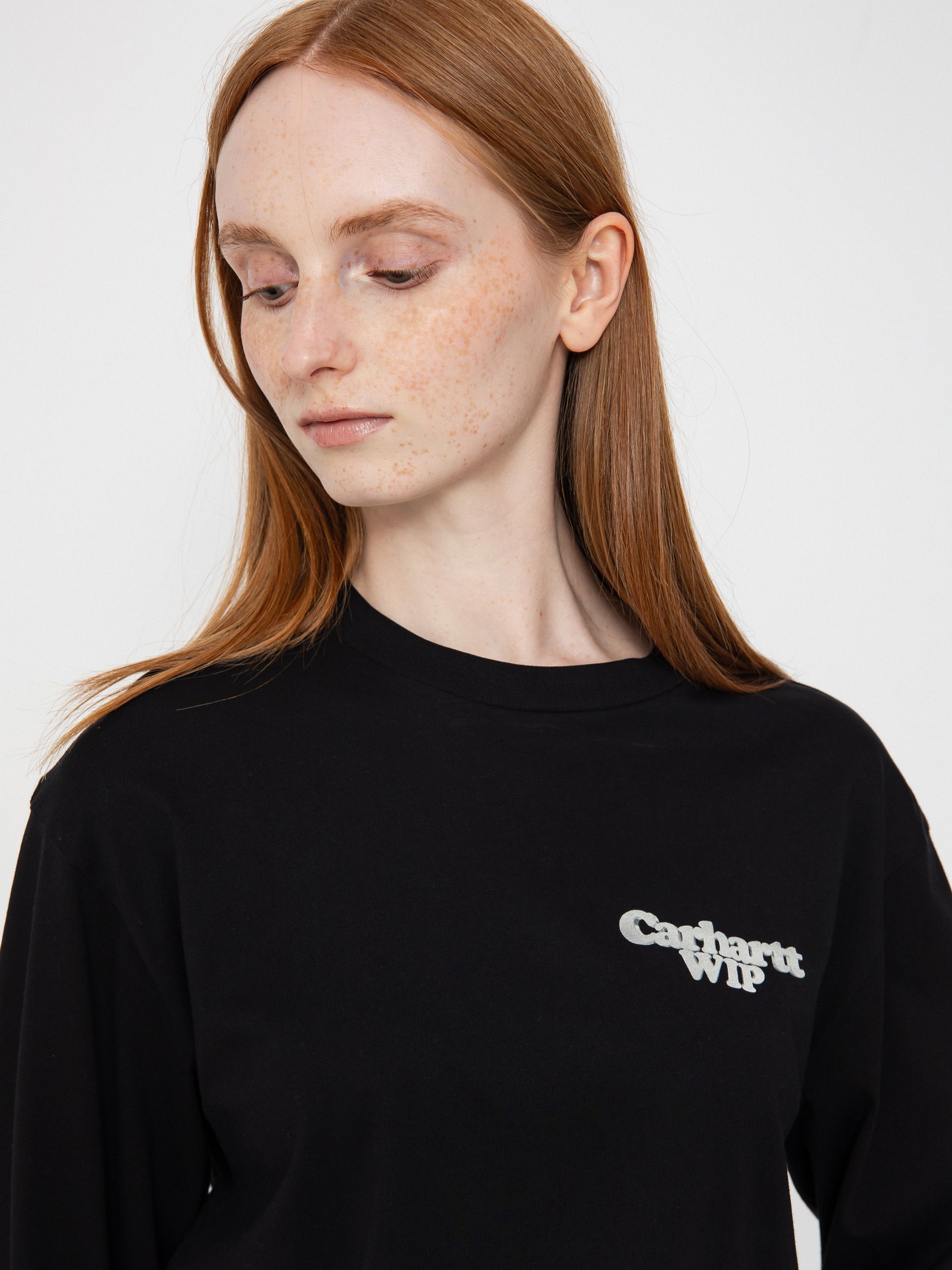 Longsleeve Carhartt WIP Linked Charms Wmn (black/silver)