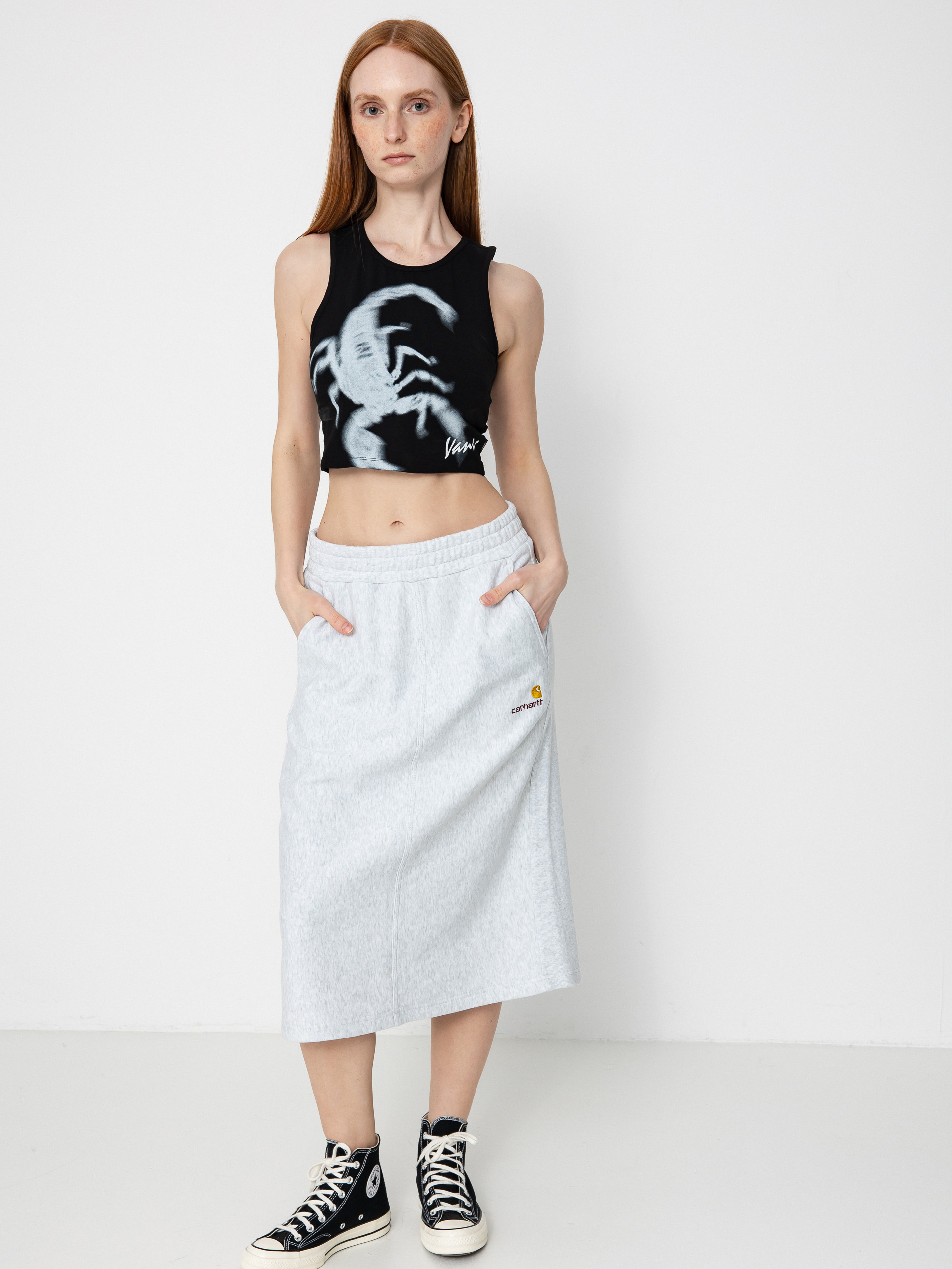 Spódnica Carhartt WIP American Script Wmn (ash heather)